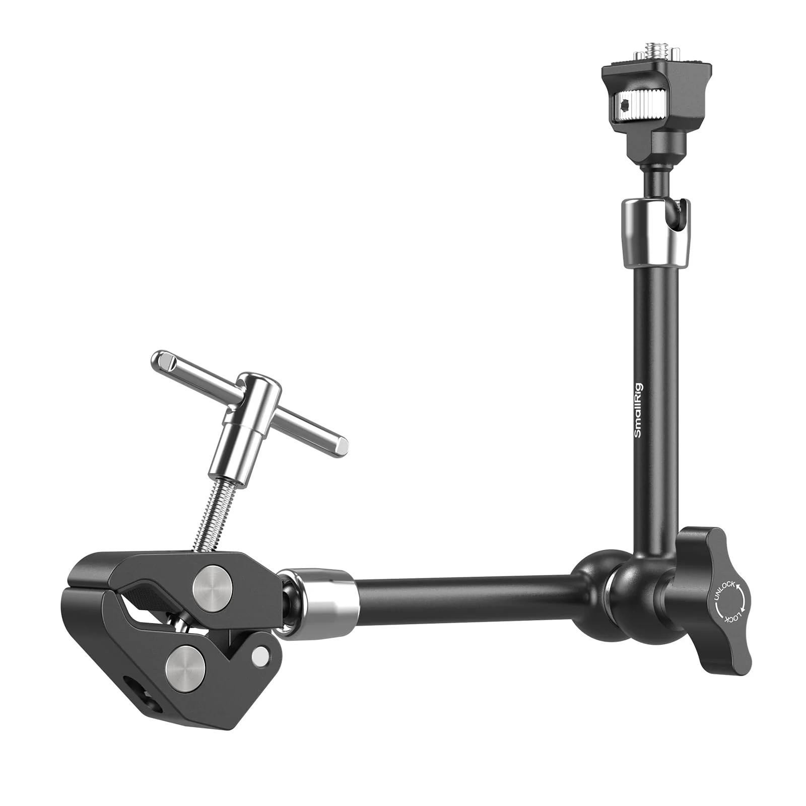 SMALLRIG 11 Inch Magic Arm with Crab-Shaped Clamp, Arm with 1/4"-20 Screw and Retractable Pins, for Action Cameras, Monitors, Video Lights, and Microphones - 5311 11 Inches