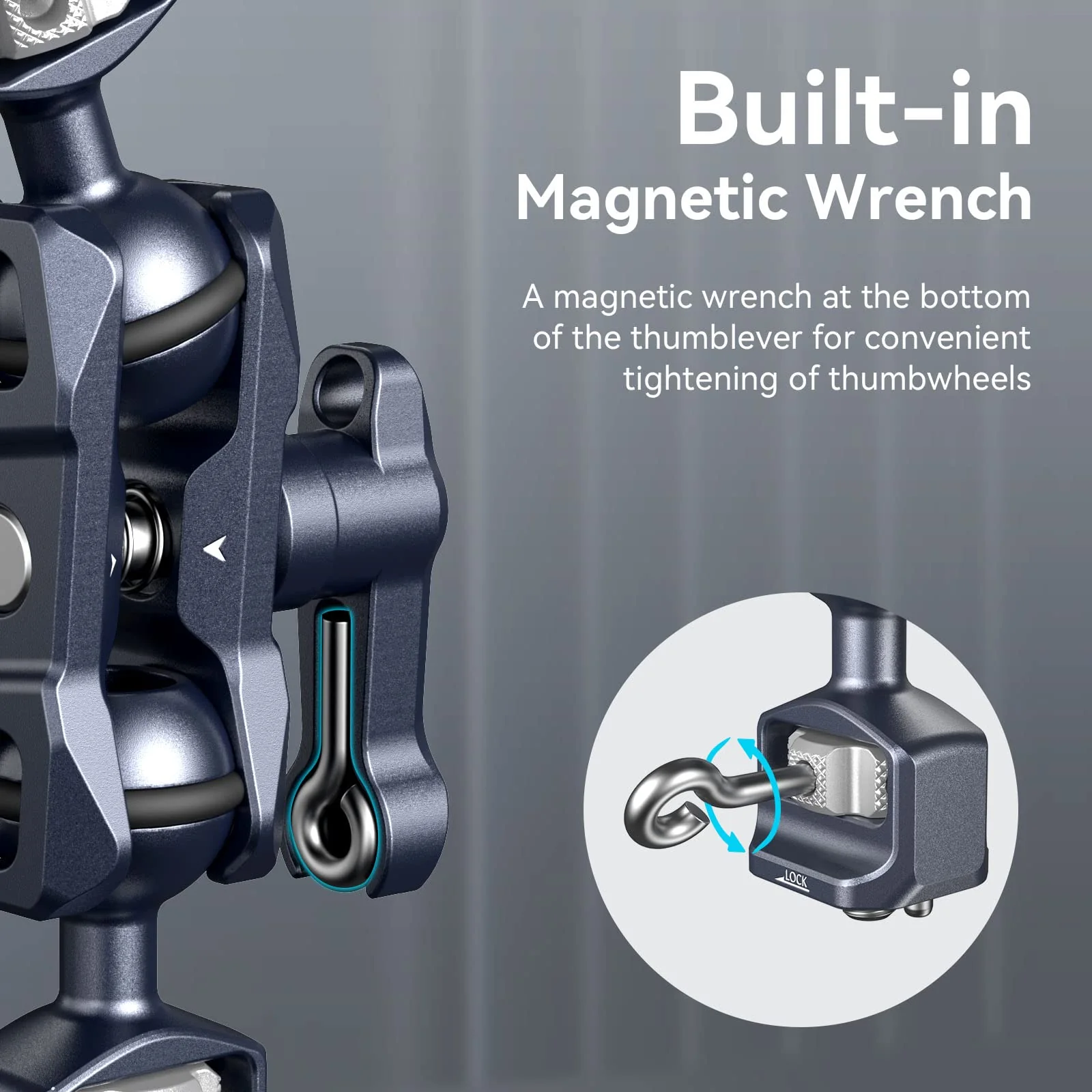 SMALLRIG Camera Magic Arm, Flexible Articulating Arm with 1/4” Screws, Field Monitor Mount with Dual Ballhead, Aluminum Standard - Image 6