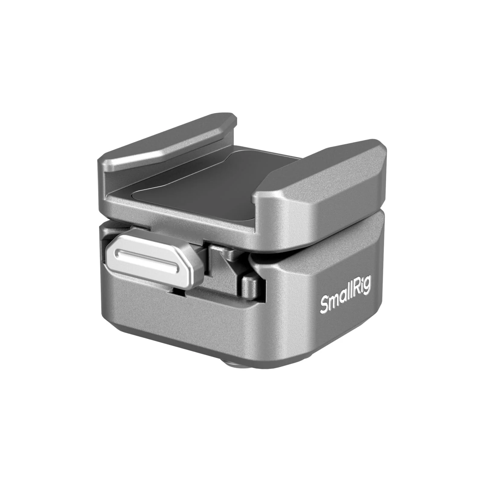 SmallRig HawkLock H18 Quick Release Support with Cold Shoe, Dual-Direction QR-Slide Cold Shoe Mount with Anti--Drop Pin & Silicone Pad, Load up to 1.8lb for LED Video Light, Microphone - 4500