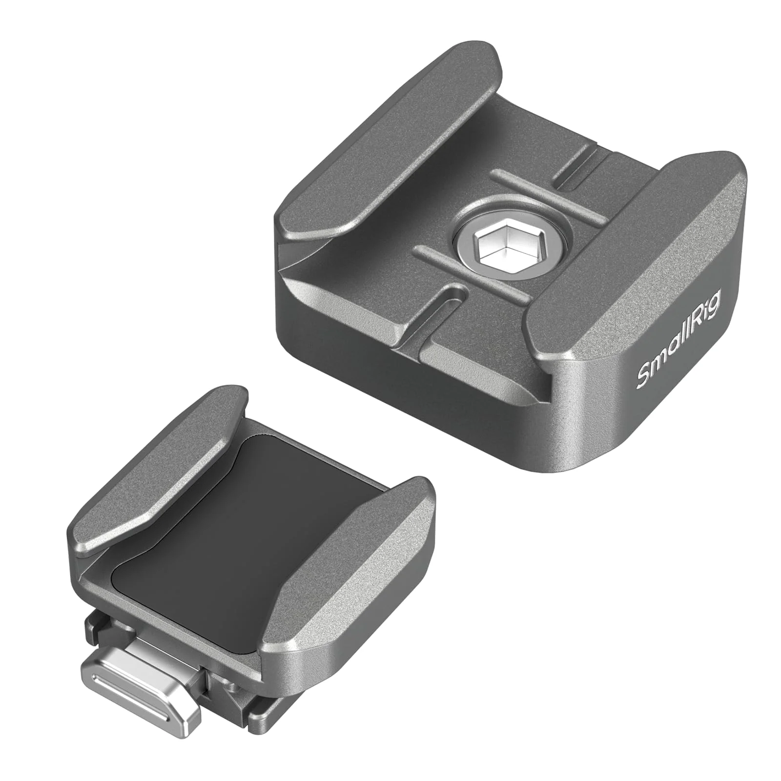 SmallRig HawkLock H18 Quick Release Support with Cold Shoe, Dual-Direction QR-Slide Cold Shoe Mount with Anti--Drop Pin & Silicone Pad, Load up to 1.8lb for LED Video Light, Microphone - 4500 - Image 9