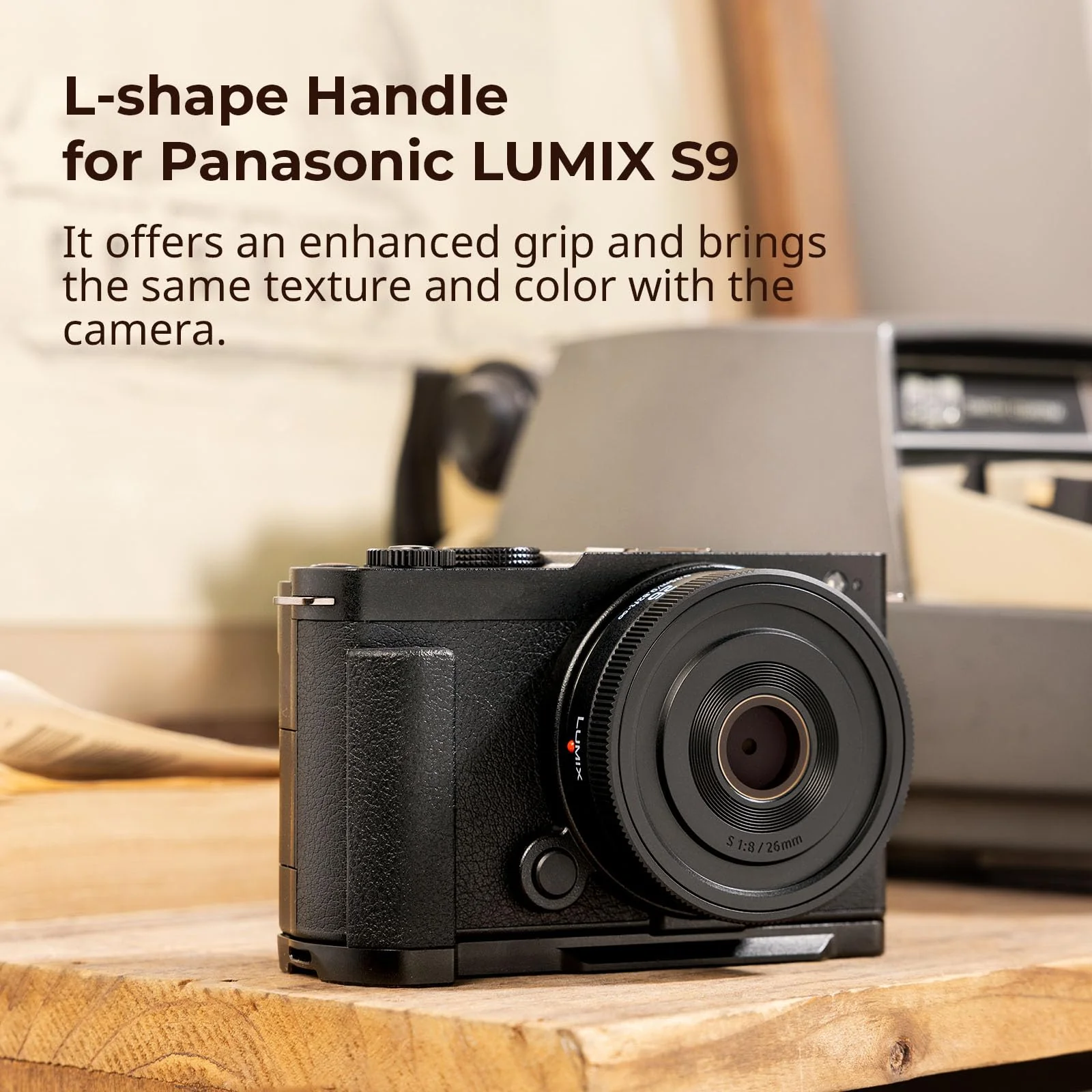 SmallRig L-Shape Handle for Panasonic LUMIX S9 with Ergonomic Silicone Grip, Built-in Quick-release Plate for Arca for Quickly Switch on Tripods/Handheld Shooting - 4517 - Image 2