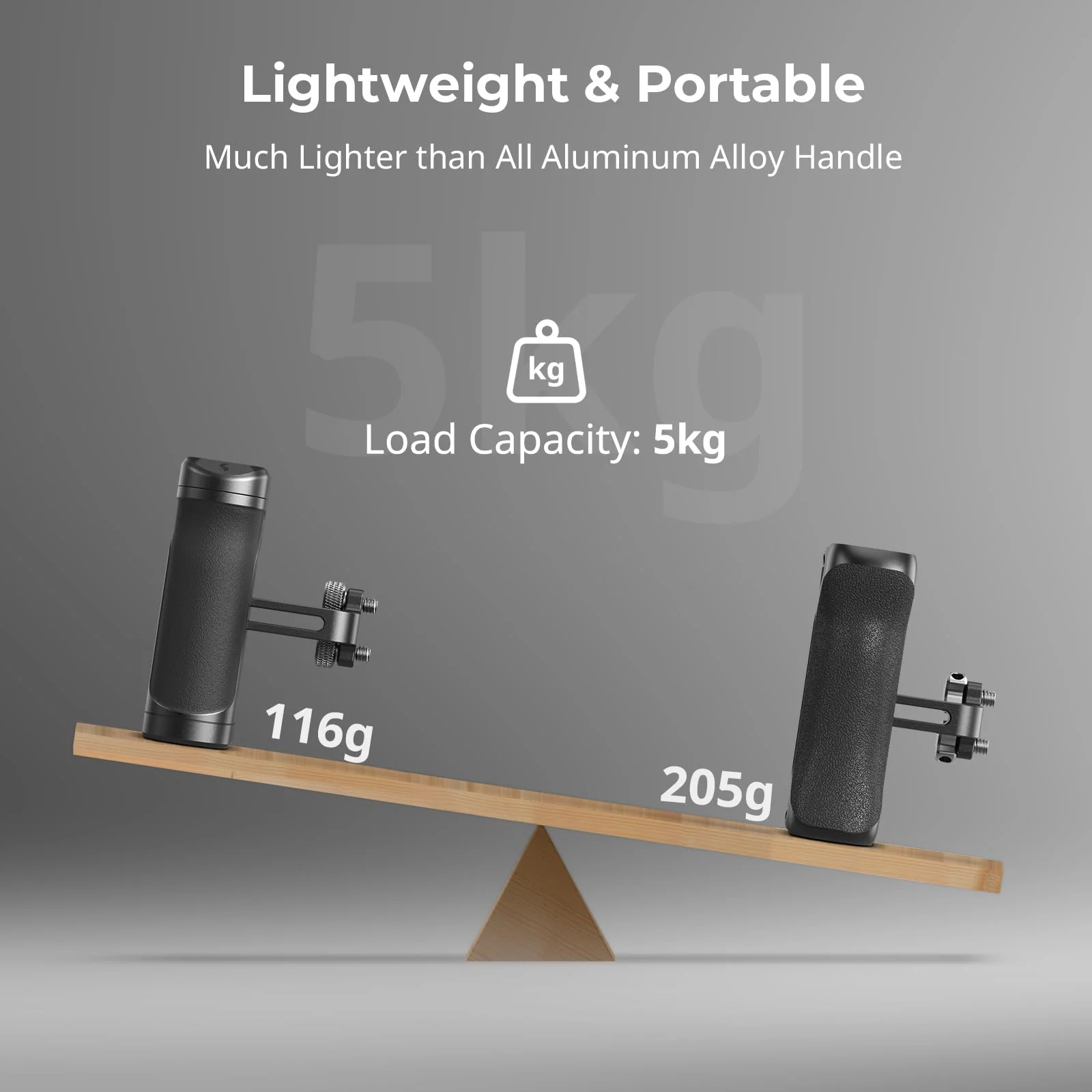 SmallRig Mini Side Handle for 1/4"-20 Threaded Holes, Camera Cage Handle for Left or Right Hand, Up and Down Adjustable, with Built-in Cold Shoe & Threaded Hole - 4755 Mini Screw Side Handle - Image 6
