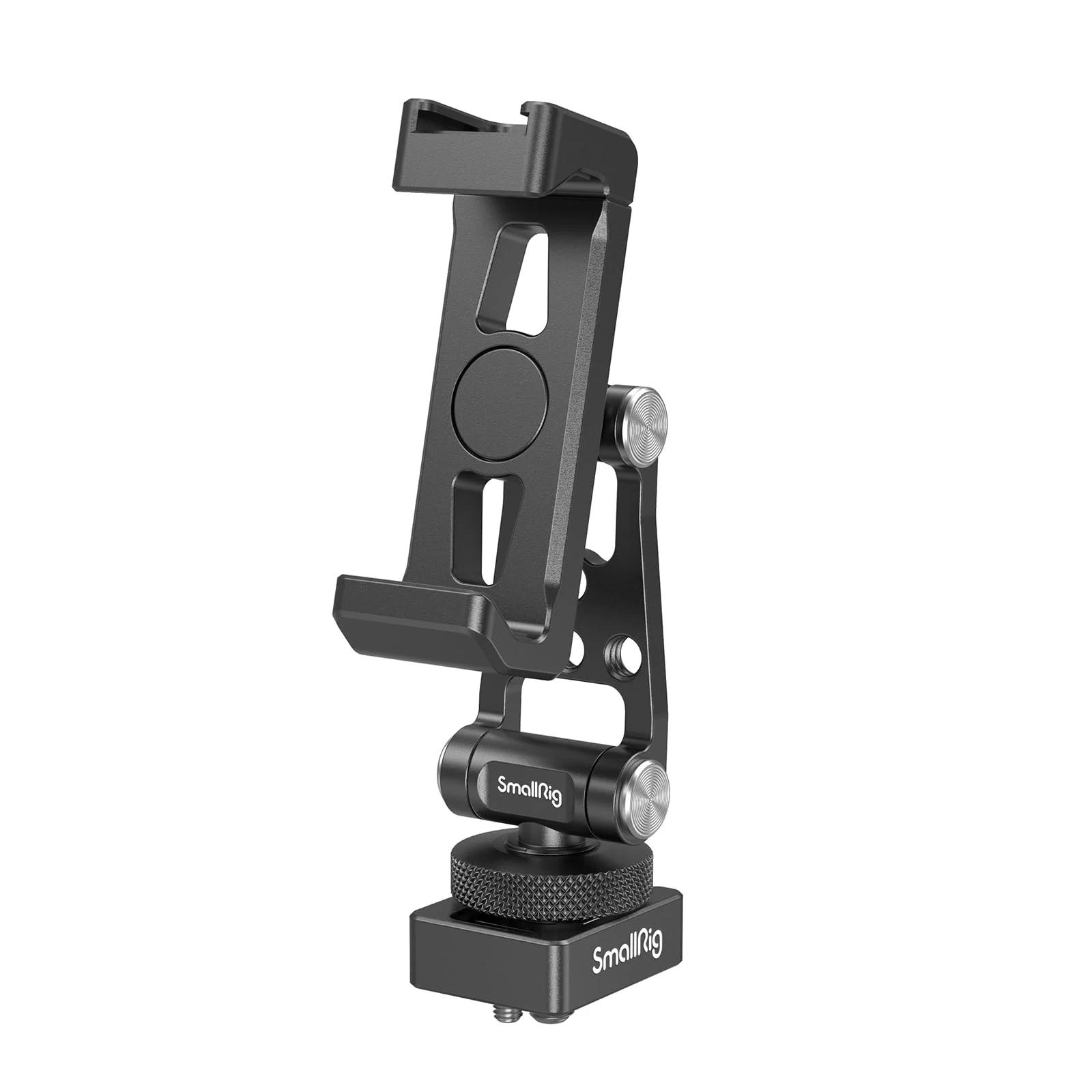 SmallRig Phone Support for DJI Stabilizers, Adjustment Phone Mount Adapter with 1/4"-20 Threaded Hole, Cold Shoe for DJI RS 4 Mini/RS 4 Pro/RS 3 /RS 3 Pro/RS 3 Mini/RS 2 / RS C2 / R S/R SC - 4301 with Cold Shoe Mount