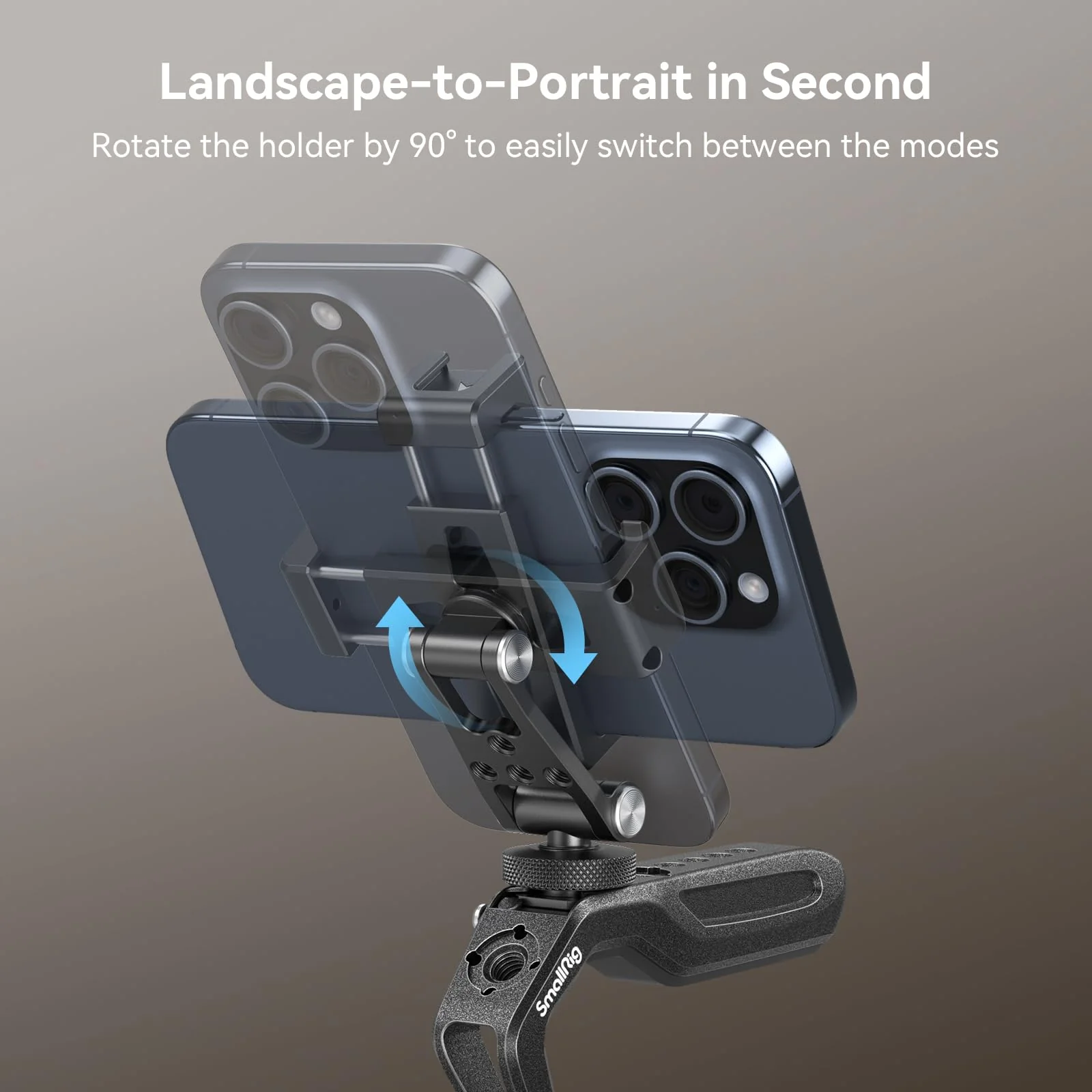 SmallRig Phone Support for DJI Stabilizers, Adjustment Phone Mount Adapter with 1/4"-20 Threaded Hole, Cold Shoe for DJI RS 4 Mini/RS 4 Pro/RS 3 /RS 3 Pro/RS 3 Mini/RS 2 / RS C2 / R S/R SC - 4301 with Cold Shoe Mount - Image 5