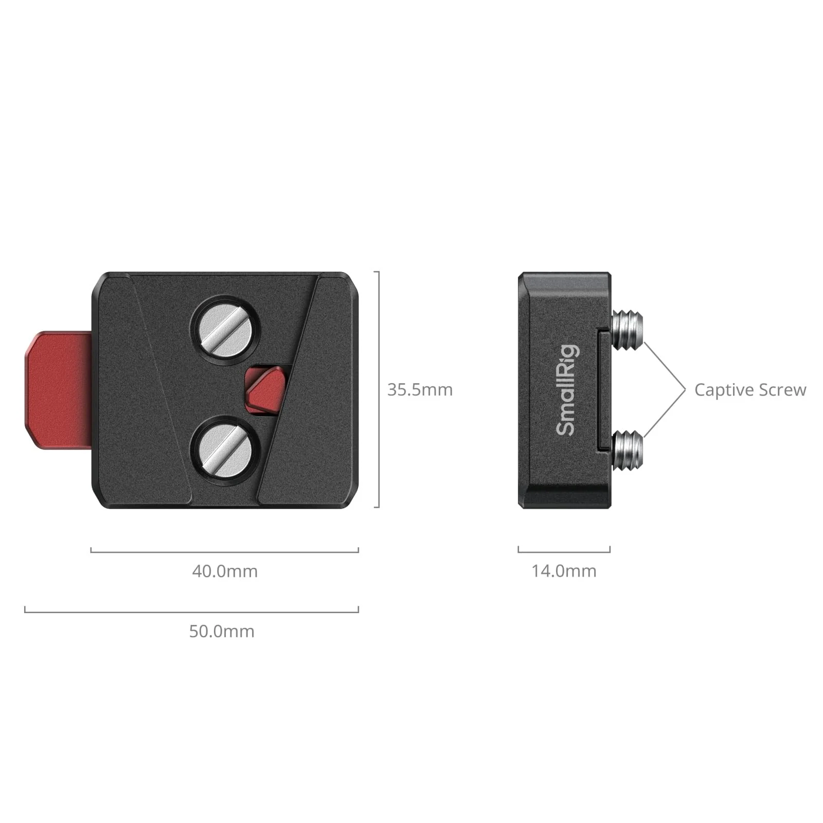 SMALLRIG V-Lock Mount Plate Kit, Mini V Mount Battery Plate with 1/4"-20 Threaded Holes, Quick Release and Lightweight for V-Mount Battery, Monitors, Magic Arms 1/4"-20 Hole - Image 5