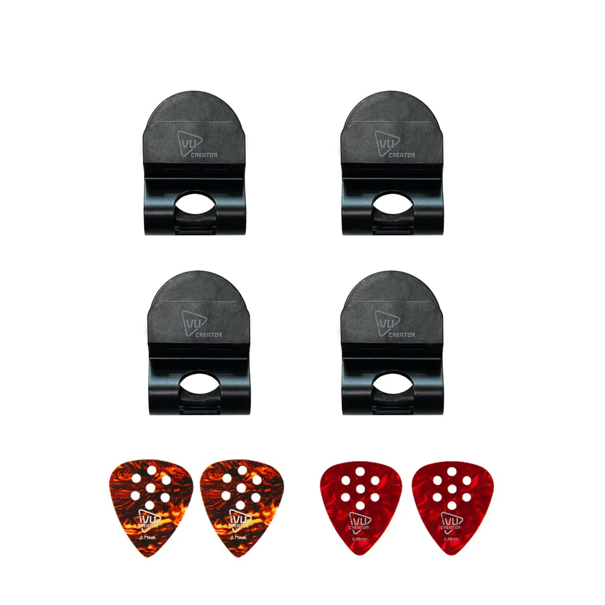 Smart 3-in-1 guitar strap locks guitar strap blocks guitar pick holder with non-slip picks and cable hook