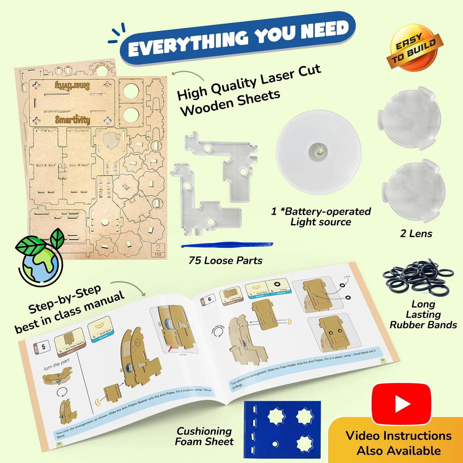Smartivity Microscope 100x Zoom STEM Toy for Kids Age 8 to 14 Years Old | Cool Birthday Gifts Ideas for Boys & Girls | DIY Science Toys for 8,9,10,11,12,13,14 Years I Wooden Engineering Game 100x Microscope - Image 5
