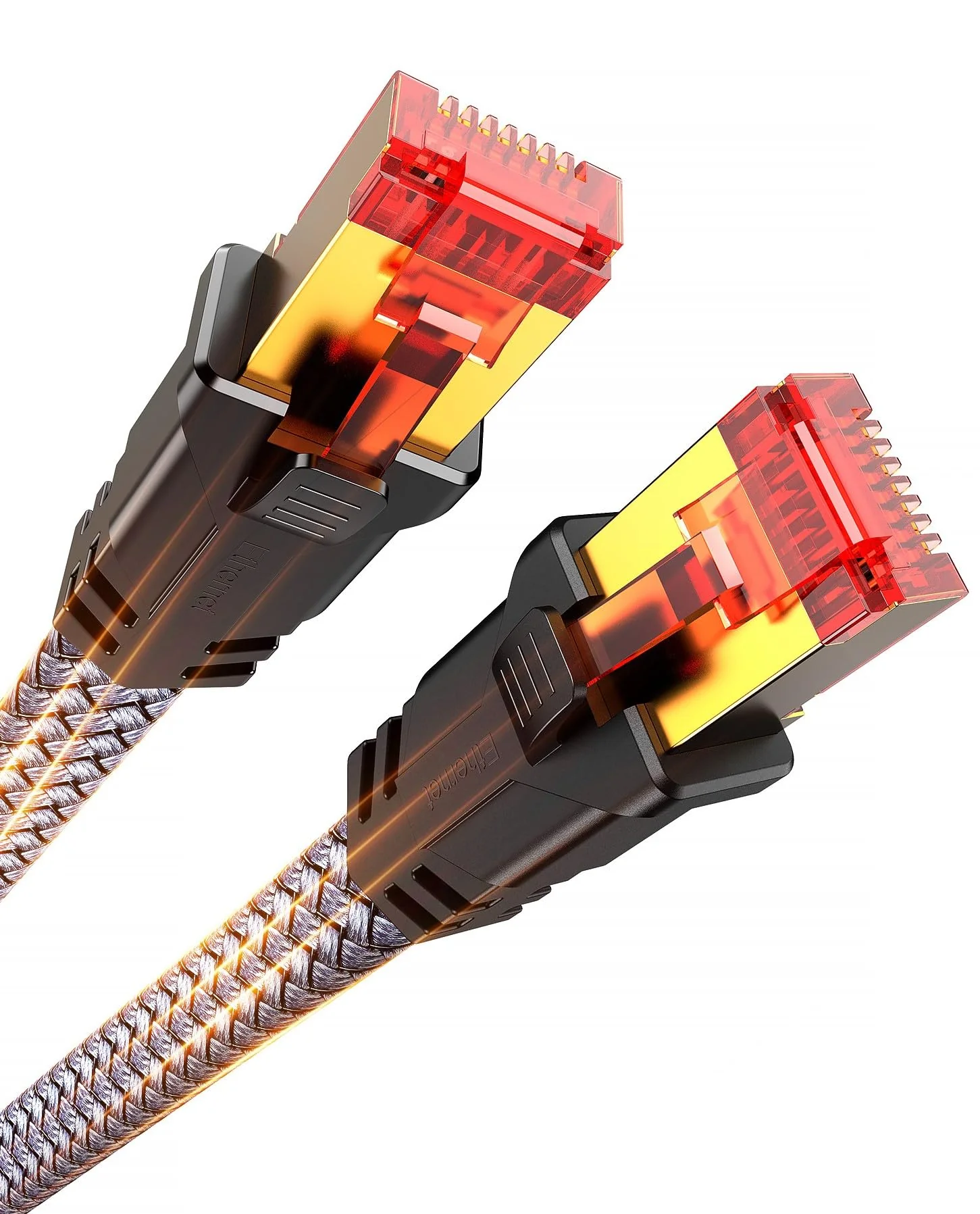 Snowkids Cat 8 Ethernet Cable 15 ft, High Speed Gaming 40Gbps 2000Mhz S/FTP, Network Cord with RJ45 Internet Connector for TV/Computer/Modem/Router/PS5, LAN Cable Shielded in Wall Indoor & Outdoor 15FT 1