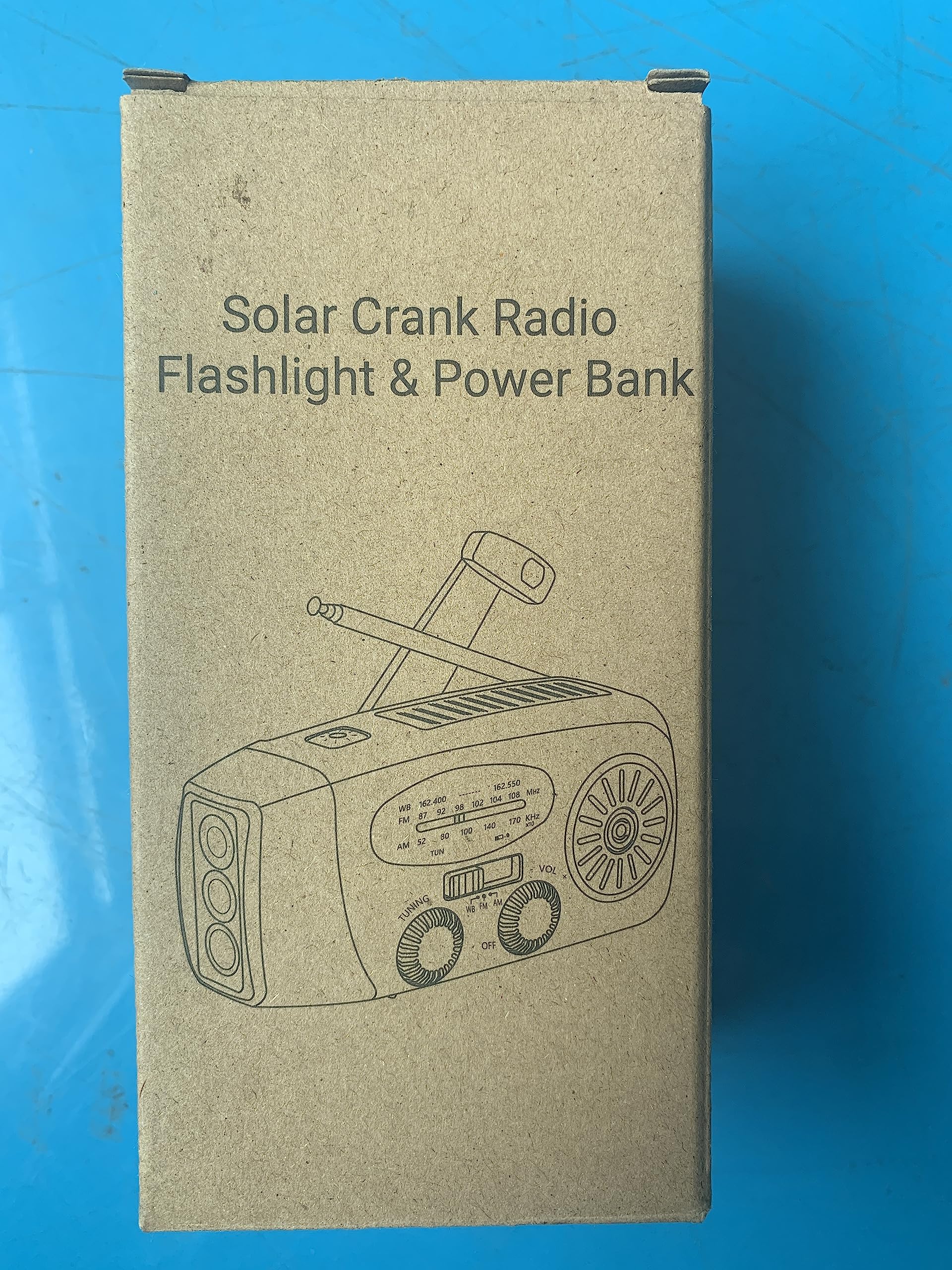 Solar Emergency NOAA Weather Radio Dynamo Hand Crank Self Powered AM FM WB Radios 3 LED Flashlight 2000mAh USB Smart Phone Charger Power Bank SOS Alarm (Black) IR088 Black - Image 8