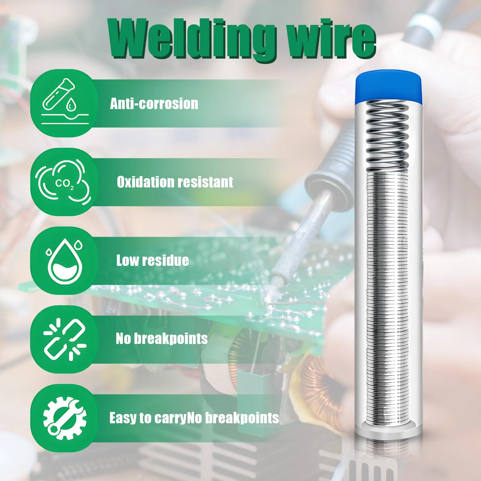 Solder Flux, Solder Paste, No Clean Solder Grease Flux with Solder with Flux, Soldering Paste Flux for Precision for Machines, Metal, Sheet Metal, Telephones, PC Cards, Components - Image 5