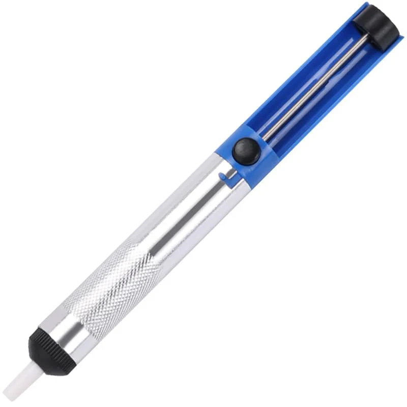 Soldering Pump, Desoldering Pump Set, Desoldering Suction Pump, Desoldering Valve Pump Made of Aluminium Alloy, High Temperature Resistant Silicone Nozzle for and Soldering Suction (Colour: 19 x 1.96 Blue - Image 4