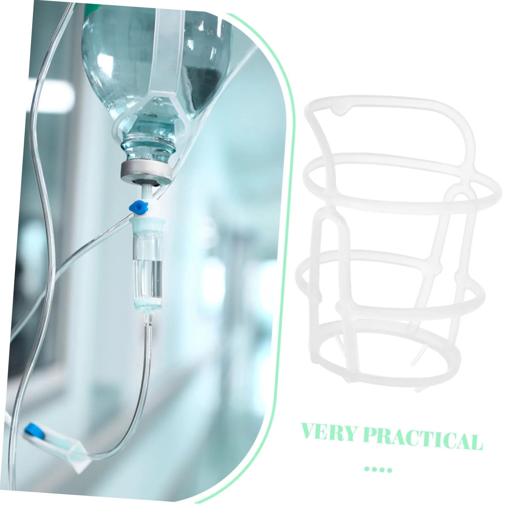 SOLUSTRE 1 Set of Infusion Net Bags, Salt Solution Bottle Net, Infusion Stand Accessories, Infusion Accessories for Clinics, Hospital Accessories, Portable Drip Rod Net, Plastic, White, Pack of 20 - Image 8