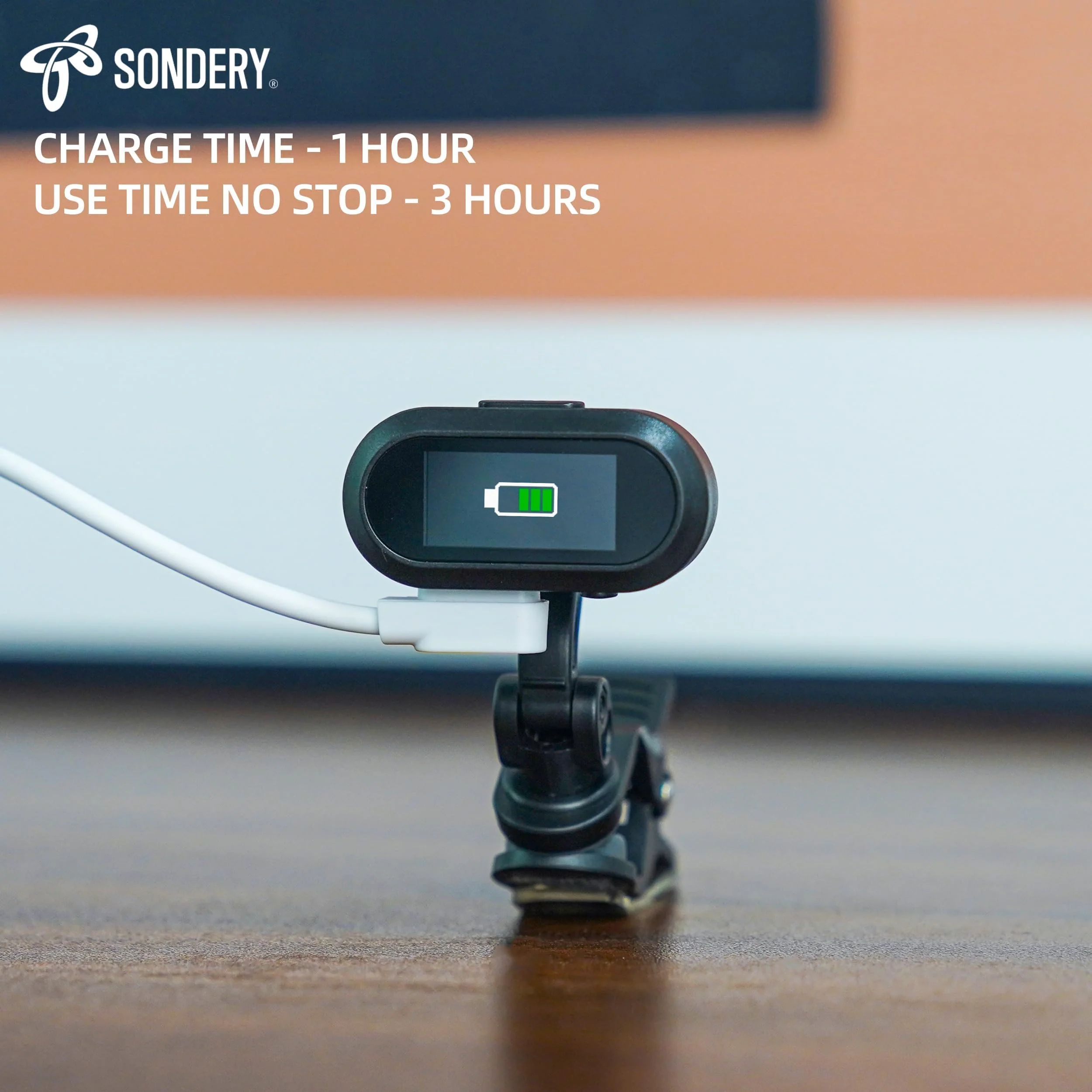 Sondery Guitar Ukulele Tuner Clip On Rechargeable, Easy to Read Simple TFT Screen Extremely Fast and Accurate Tuning, Headstock Chromatic Tuner Pitch 410-460Hz, Perfect for Any Lighting - Image 6