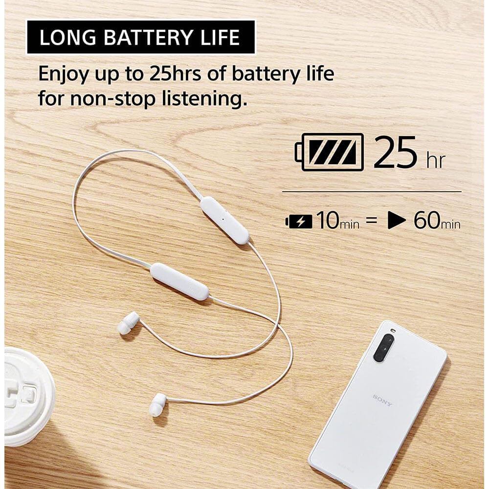 Sony WI-C100 Wireless in-Ear Bluetooth Headphones with Built-in Microphone, Black One Size - Image 2