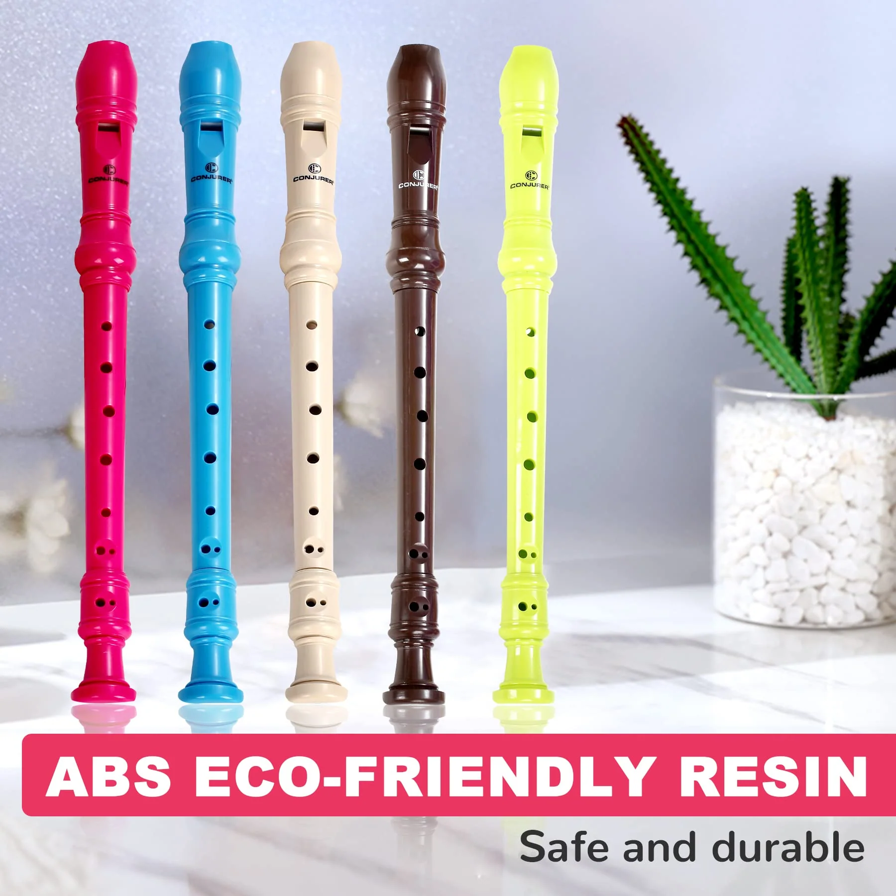 Soprano Recorder Instrument for Kids&Student - German Fingering 8 Hole Flute ABS Descant Recorders for Beginners with Cleaning Rod and Bag, Beige 8 hole German-style Beige (ABS) - Image 7