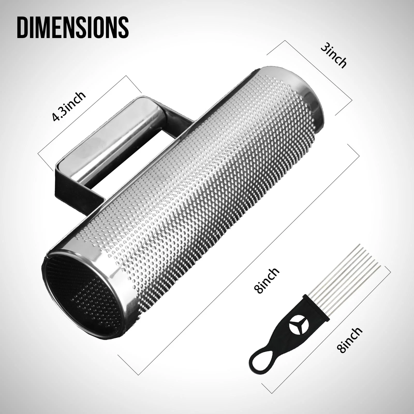 Soulmate Guiro Instrument 8" 3" Professional Metal Stainless Steel Guiro Percussion Shaker with Scraper, Band Accompaniment Sand Hammer Guiro Latin Instruments for Live Performance 3''x8'' - Image 6