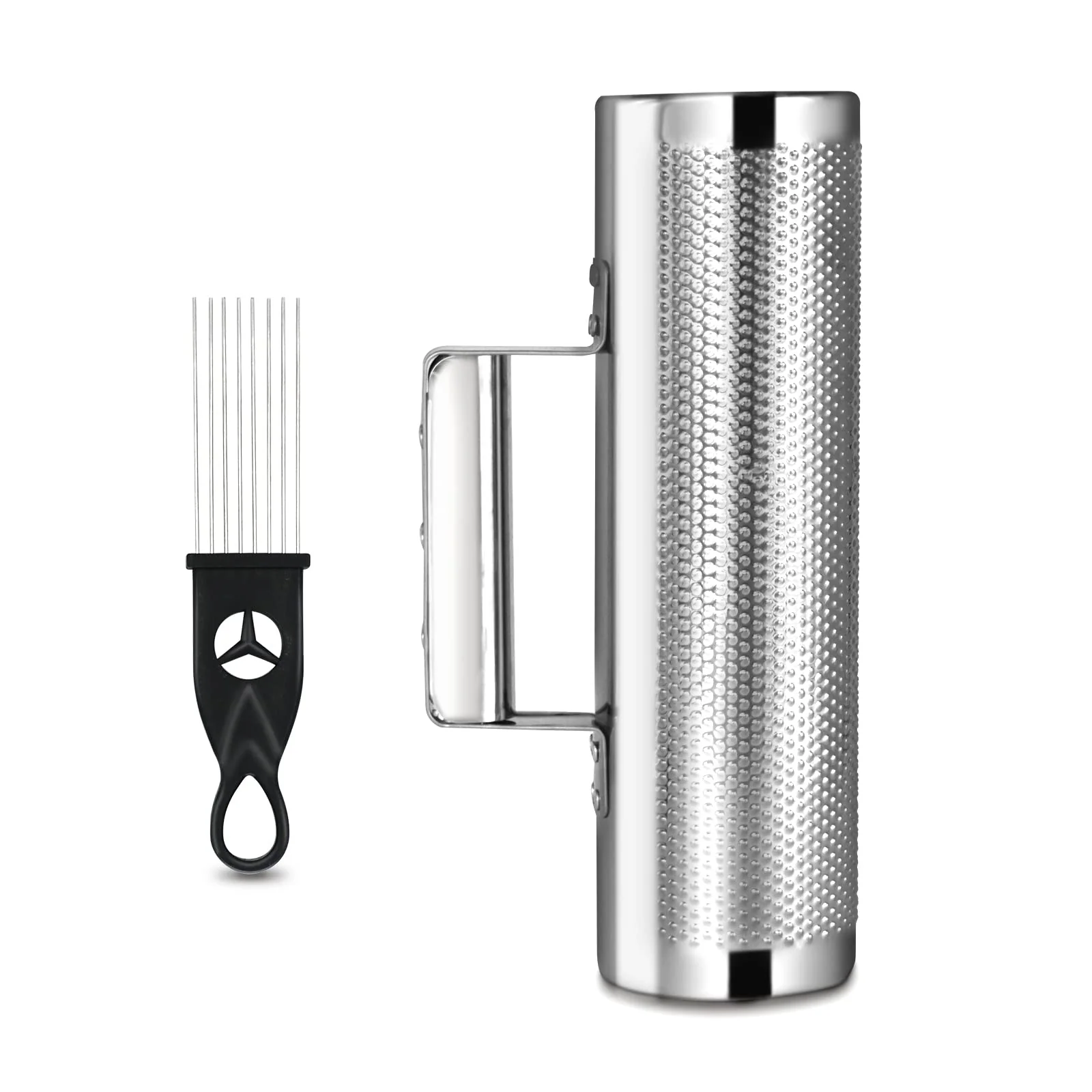 Soulmate Stainless Steel 12" 4" with Scraper Guiro Professional Latin Percussion Instrument, Band Accompaniment Musical Training Tool Guiro Shaker 4''x12''