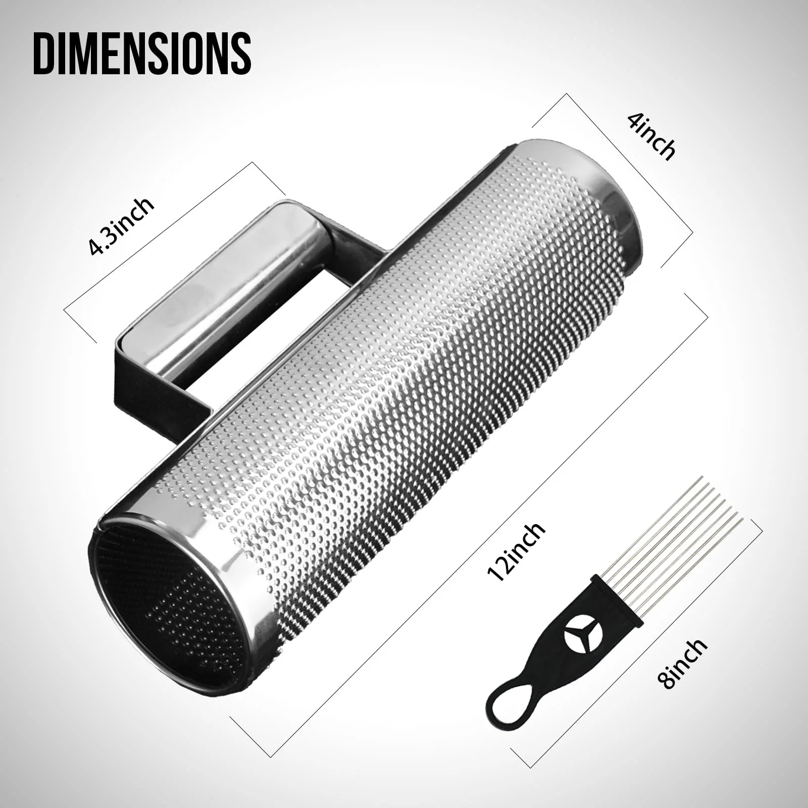 Soulmate Stainless Steel 12" 4" with Scraper Guiro Professional Latin Percussion Instrument, Band Accompaniment Musical Training Tool Guiro Shaker 4''x12'' - Image 4