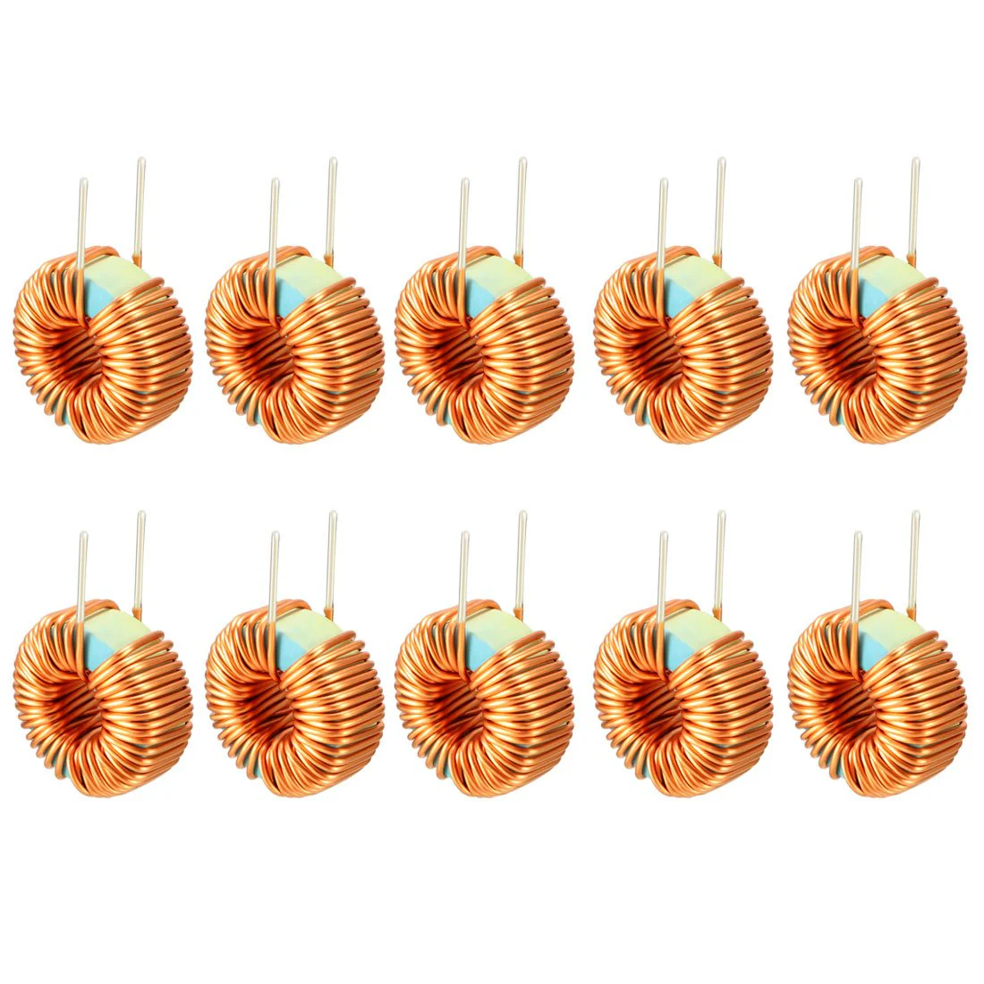 sourcing map 10 Pieces Horizontal Toroid Magnetic Monolayer Wire Inductor 100uH 3A Coil 10Pcs 100uH 3A