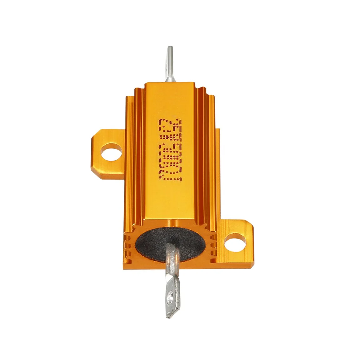 sourcing map 25 W 500 Ohm 5% Aluminium Casing Resistance Tap Load Resistors Gold - Image 2