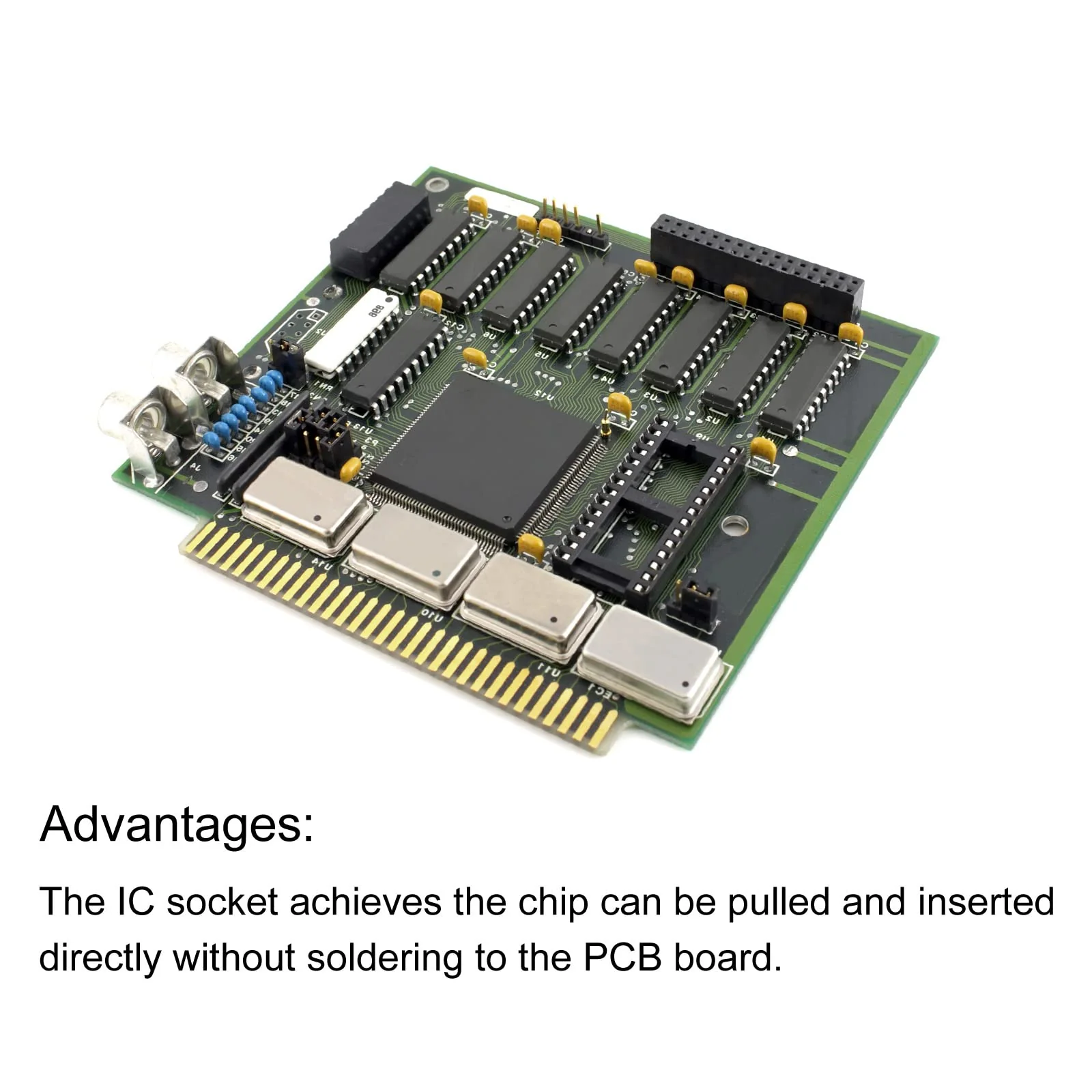 sourcing map DIP IC Chip Socket Adapter Flat Pin 8P 2.54 mm Pitch IC Socket for PCB Board Chip, Pack of 50 - Image 5