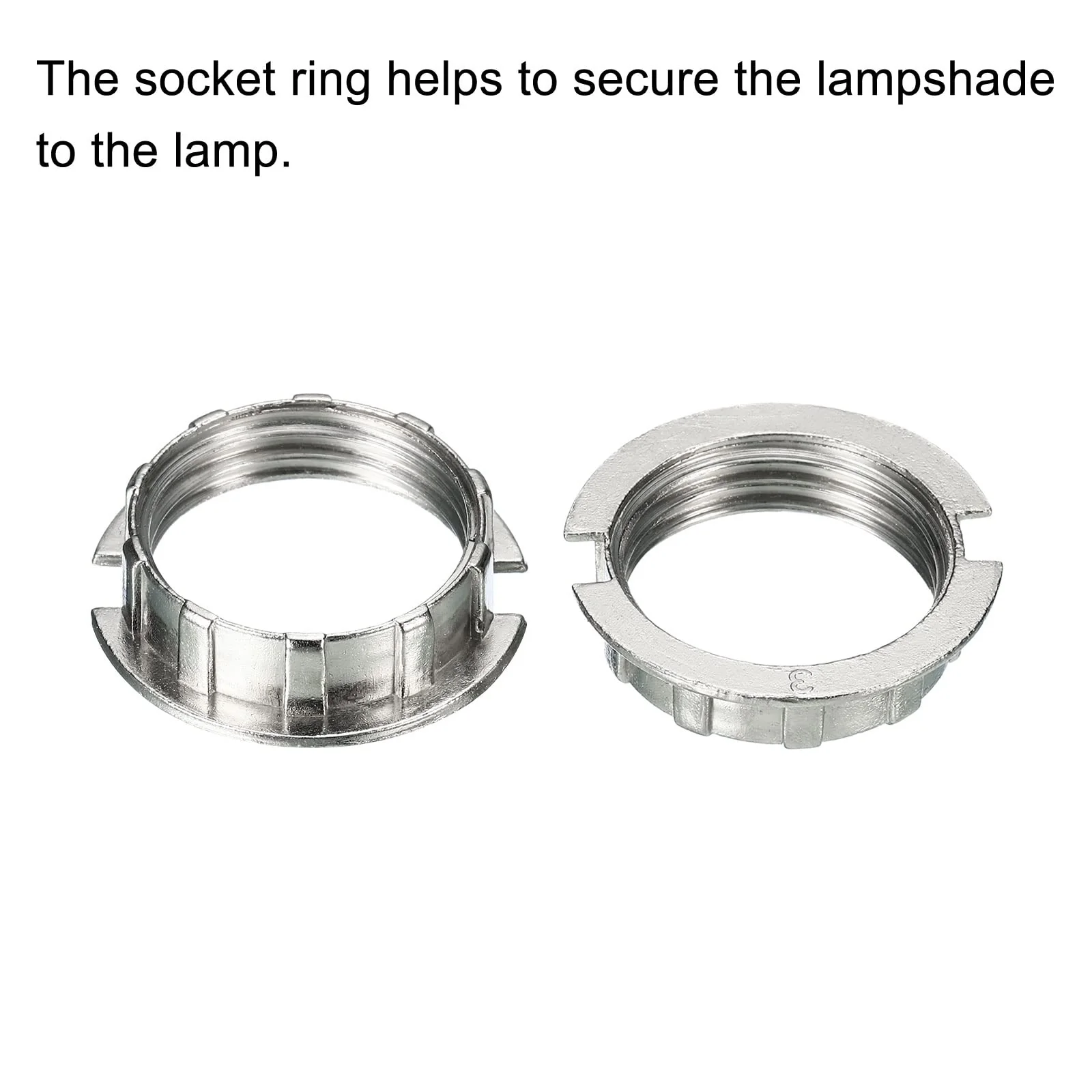 sourcing map G9 Socket Lamp M20 Adapter Ring for Lights Shade Holder White Pack of 4 - Image 5