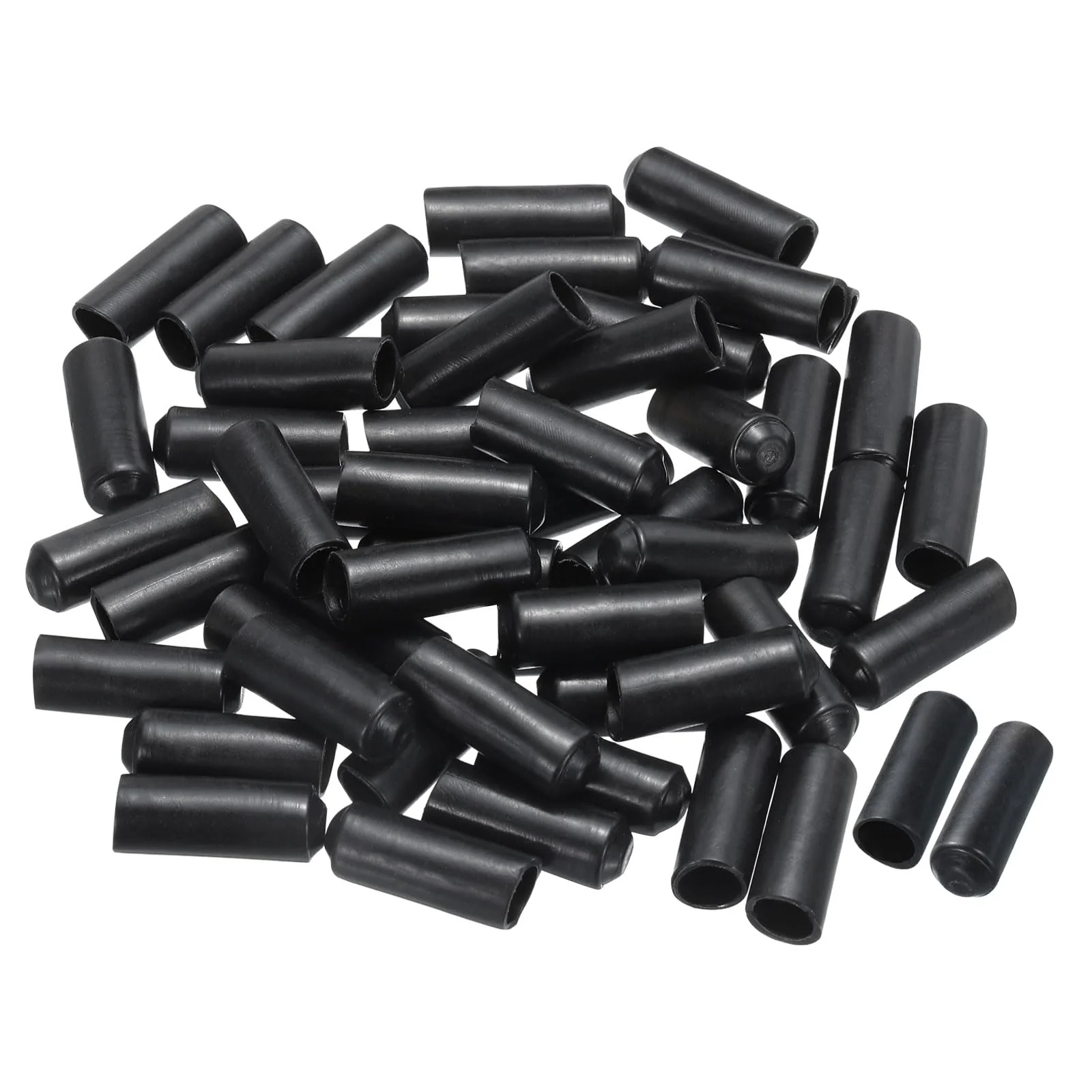 sourcing map Shrinking End Cap 8 mm ID x 25 mm L 2:1 Waterproof Electric Drath Wrap Adhesive Lined Sealed Heat Shrink Tube Caps for Drath Cable Pack of 50