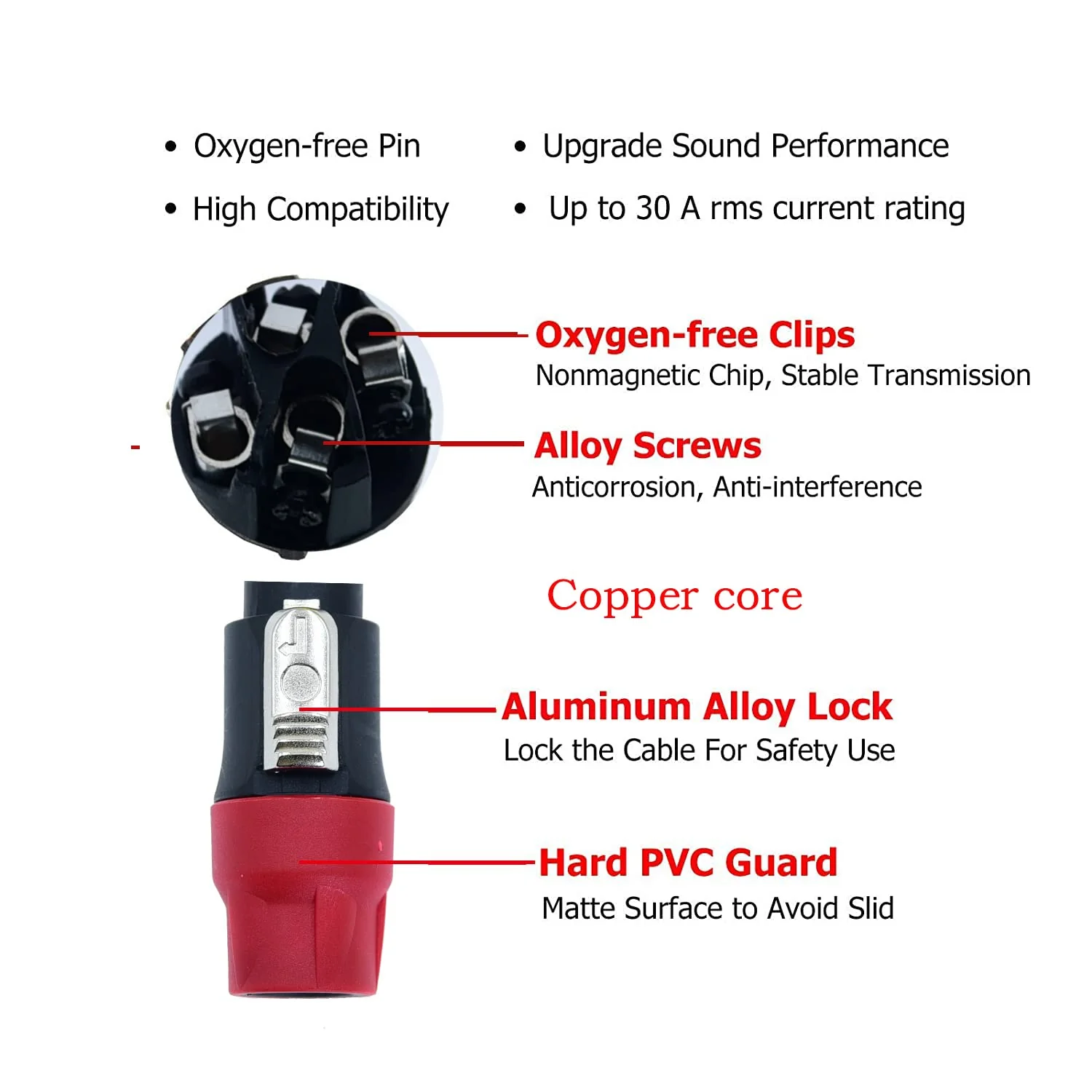 Speak on 2Pcs Professional Speakon to 1/4 Inch ts Speaker Cable for pa Jack Pair 14 awg Gauge Male Audio Port Plug Amplifier Connection dj amp Heavy Duty bocina Cord Wire ft with Twist Lock(3 feet) 3 feet - Image 3