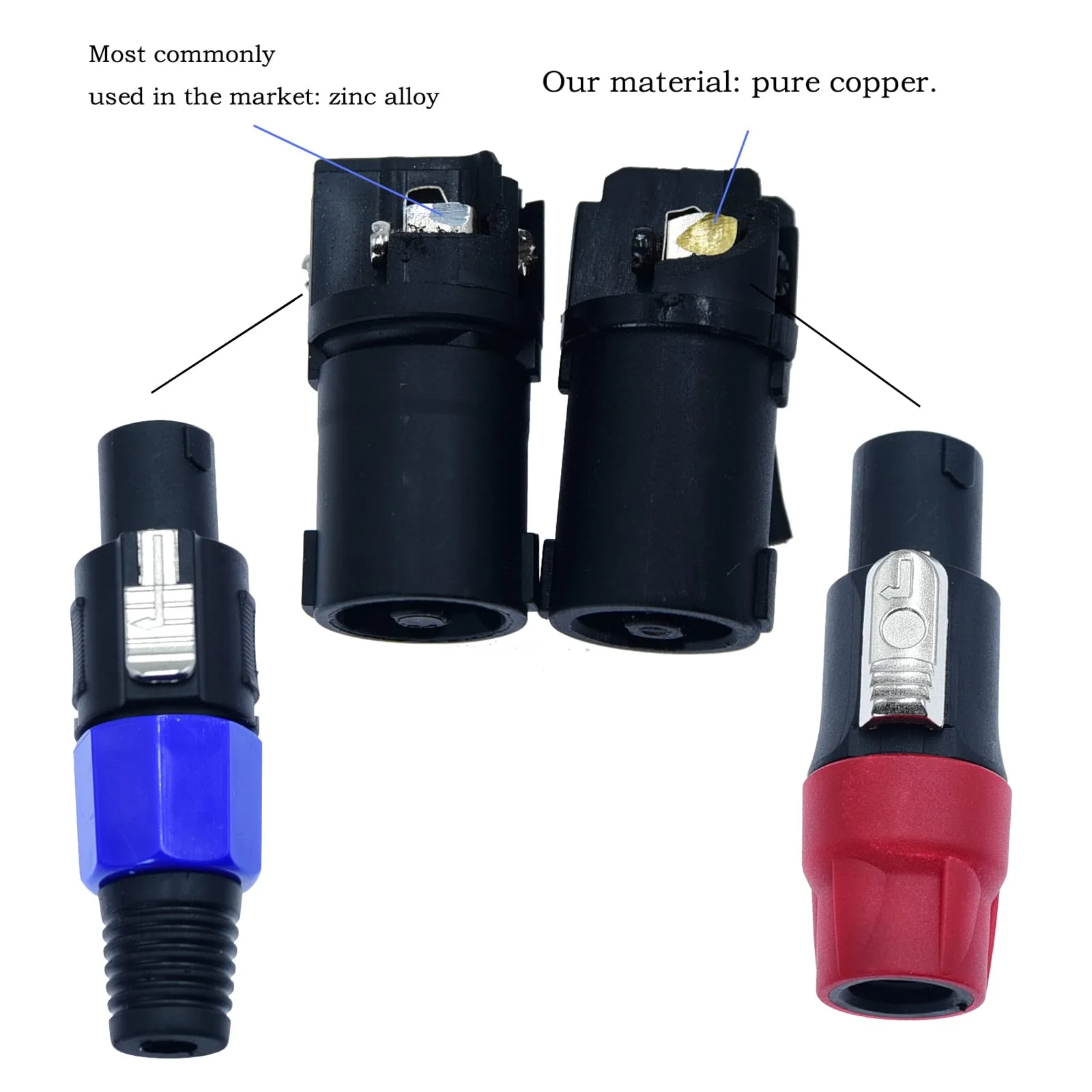 Speak on 2Pcs Professional Speakon to 1/4 Inch ts Speaker Cable for pa Jack Pair 14 awg Gauge Male Audio Port Plug Amplifier Connection dj amp Heavy Duty bocina Cord Wire ft with Twist Lock(3 feet) 3 feet - Image 4