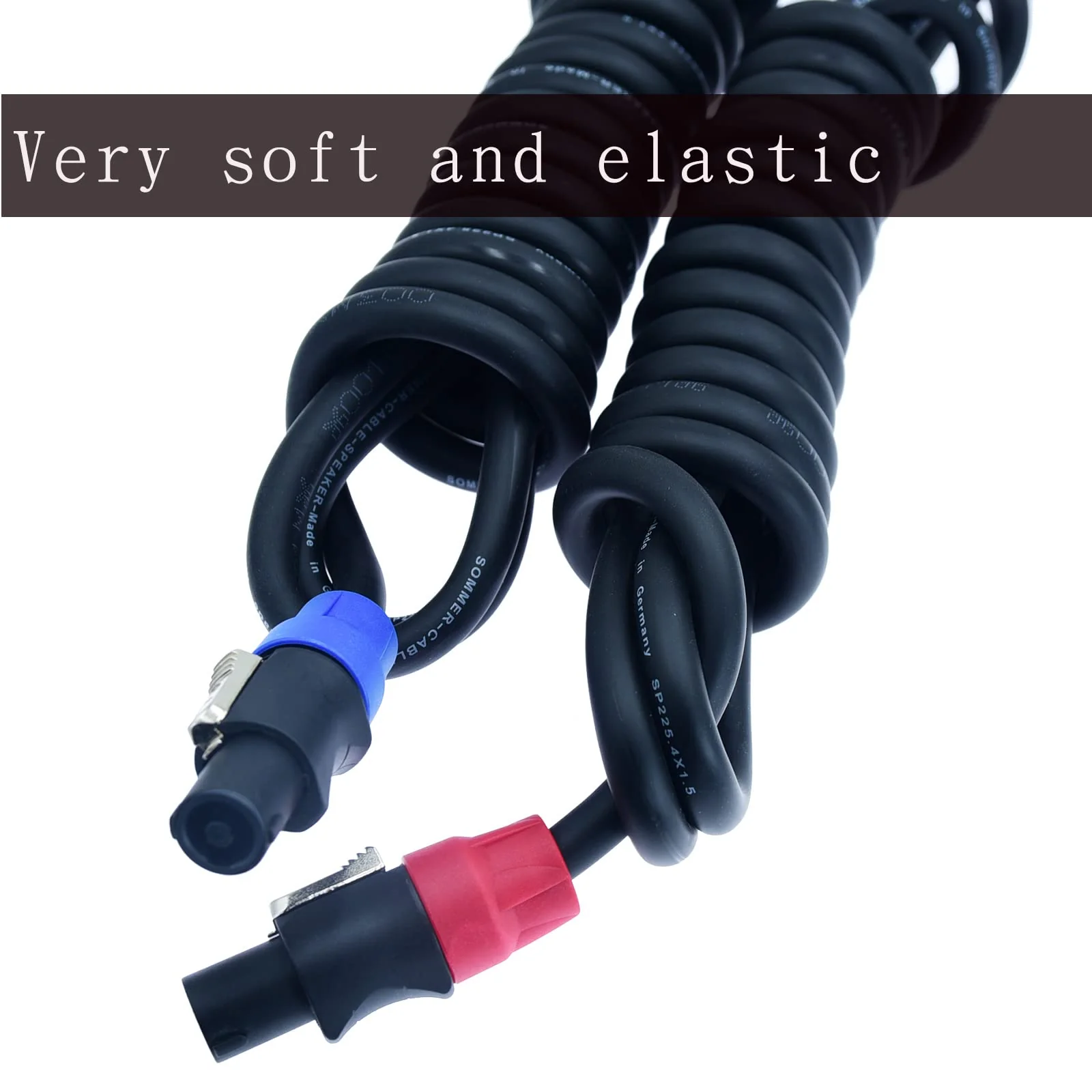 Speak on 2Pcs Professional Speakon to 1/4 Inch ts Speaker Cable for pa Jack Pair 14 awg Gauge Male Audio Port Plug Amplifier Connection dj amp Heavy Duty bocina Cord Wire ft with Twist Lock(3 feet) 3 feet - Image 5