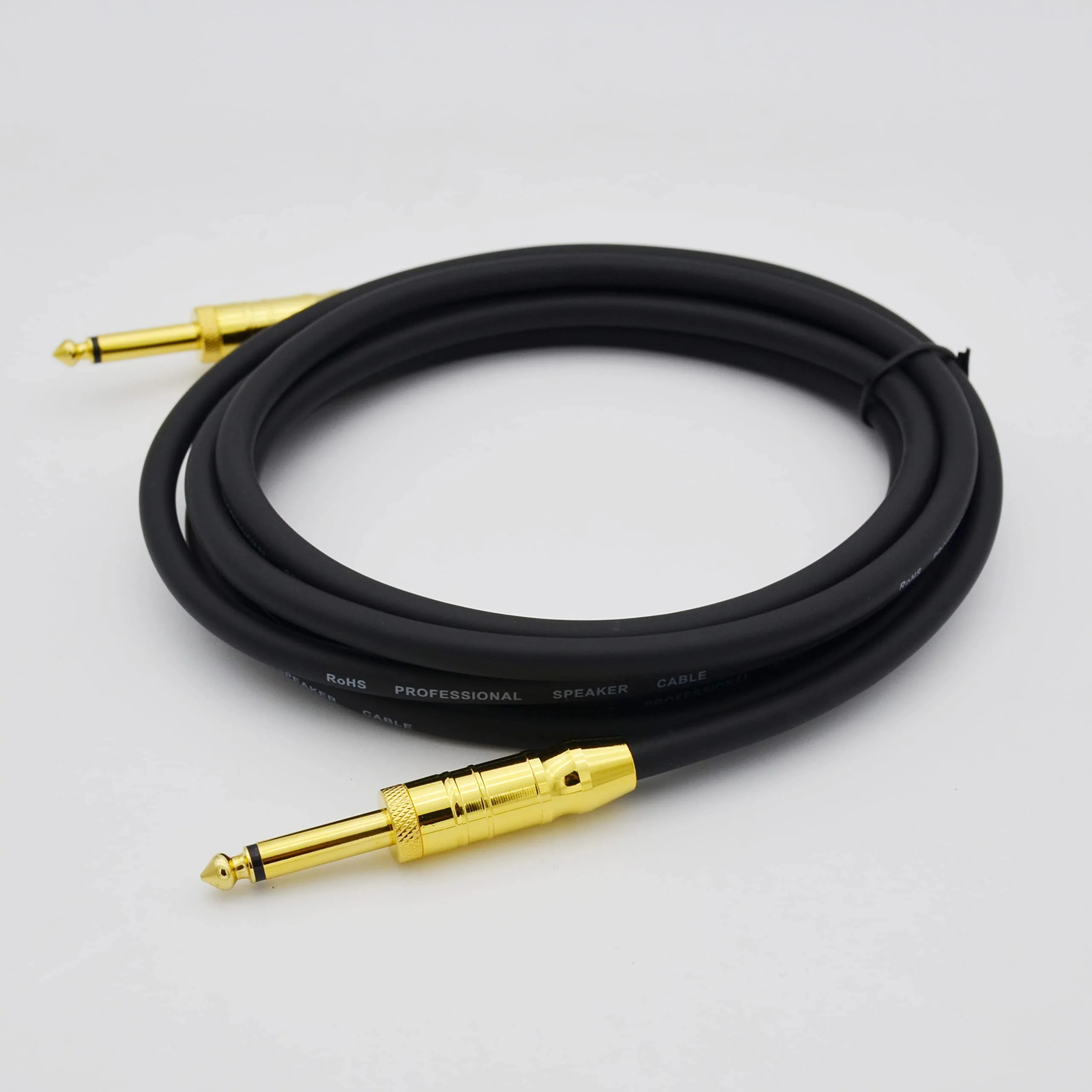 Speaker Cable 10ft 1/4 to 1/4 24K Gold TS Male Plug 12AWG Bass/Guitar Speaker Cable for Amp,PA and DJ Audio - 2 Pack,Black 10 - Image 3