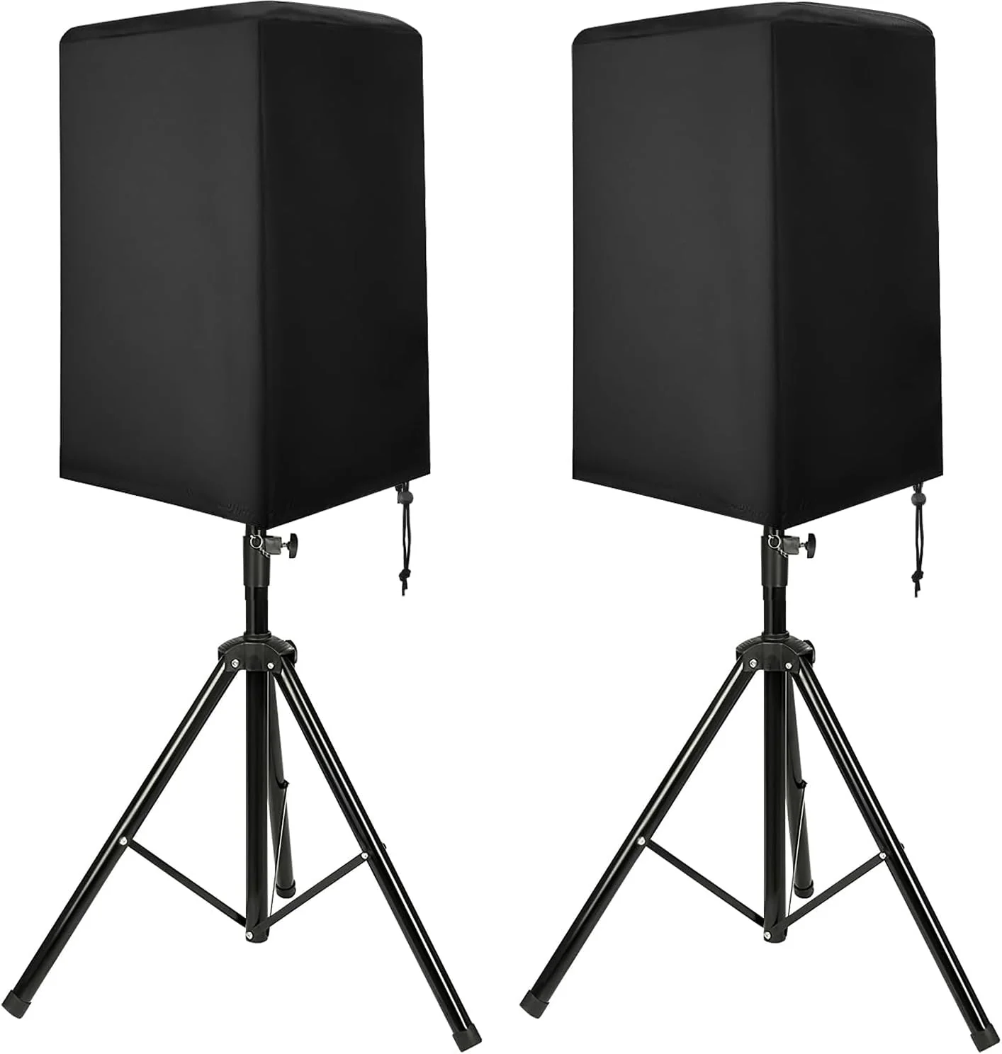 Speaker Cover, Outdoor Speaker Covers for PA/DJ Lightweight Powered Speaker, UV Protection Water Resistant Dustproof 210D Oxford Cloth Speaker Covers (2 PCS) (Black, 12 Inch) Black