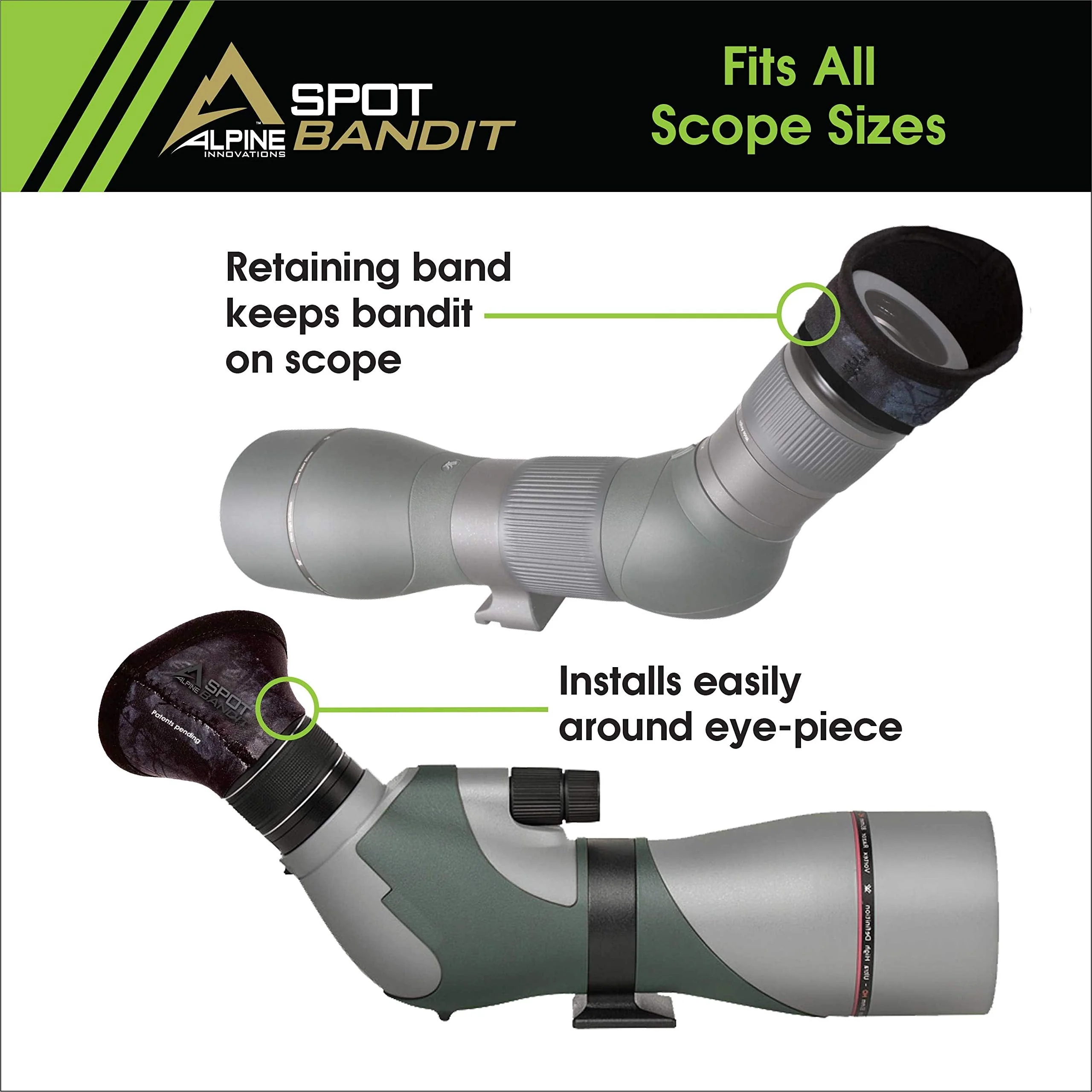 SpotSlicker Bandit - Water-Resistant Spotting Scope Eyeshield to Block Stealth Shadow - Image 4