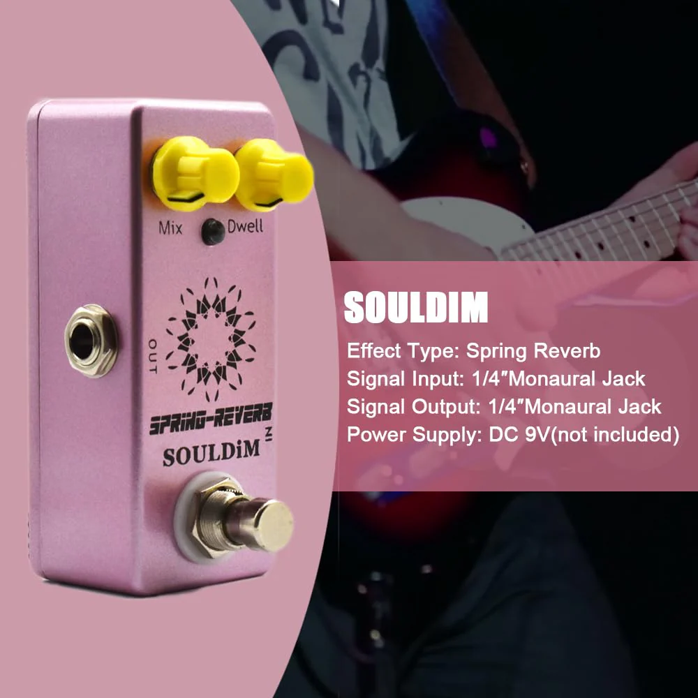 SPRING REVERB Mini Single Guitar Effect Pedal True Bypass Pedal for Electric Bass Guitar - Image 2