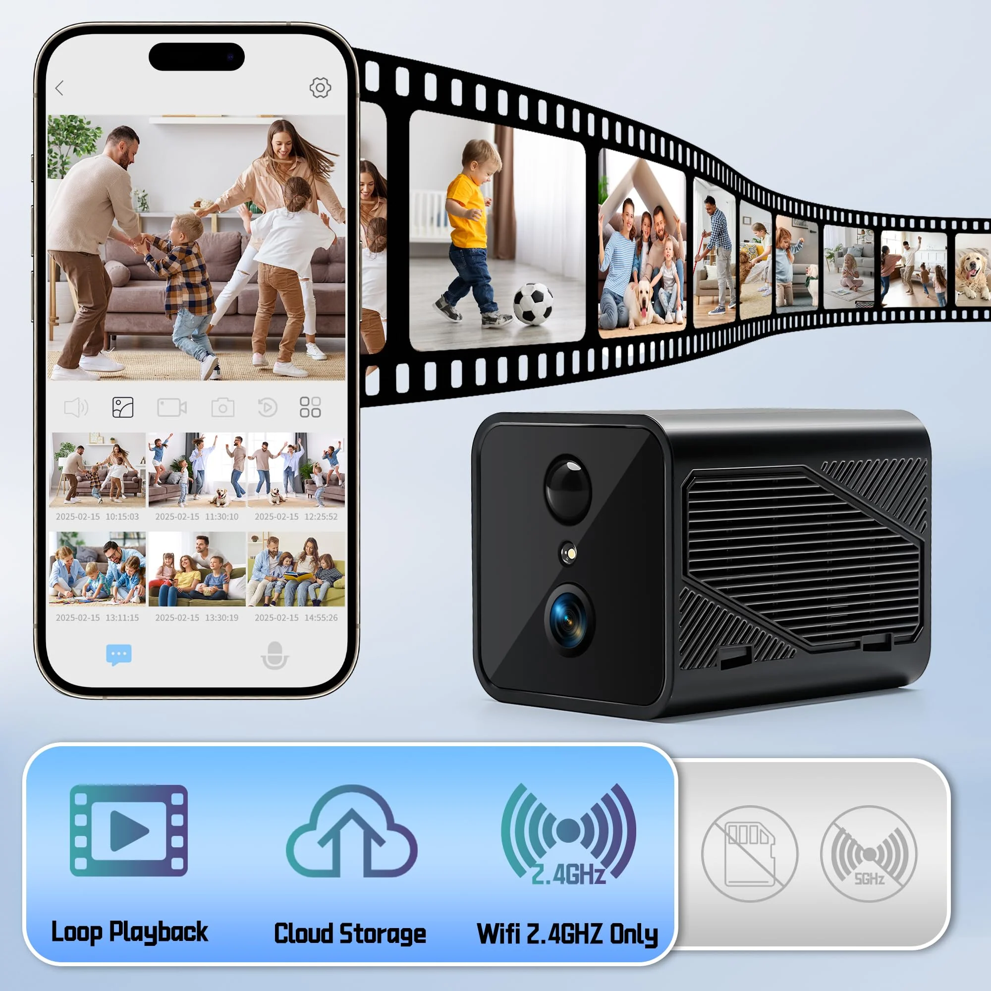 Spy Camera - 2K Hidden Camera with Long Battery Life & AI Motion Detection, Wireless Small Cameras Hidden with Mic and Speaker for Home, No SD Card Support - Image 6