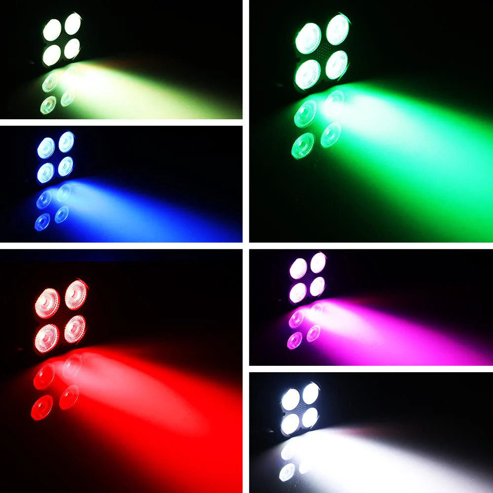 Stage Par Lights, AQOOL RGBW LED Par Can Light,Super Bright DJ Wash Light with Remote & DMX Control,Sound Activated Uplights for Event Wedding Birthday Church Christmas Party Dance Show - Image 2