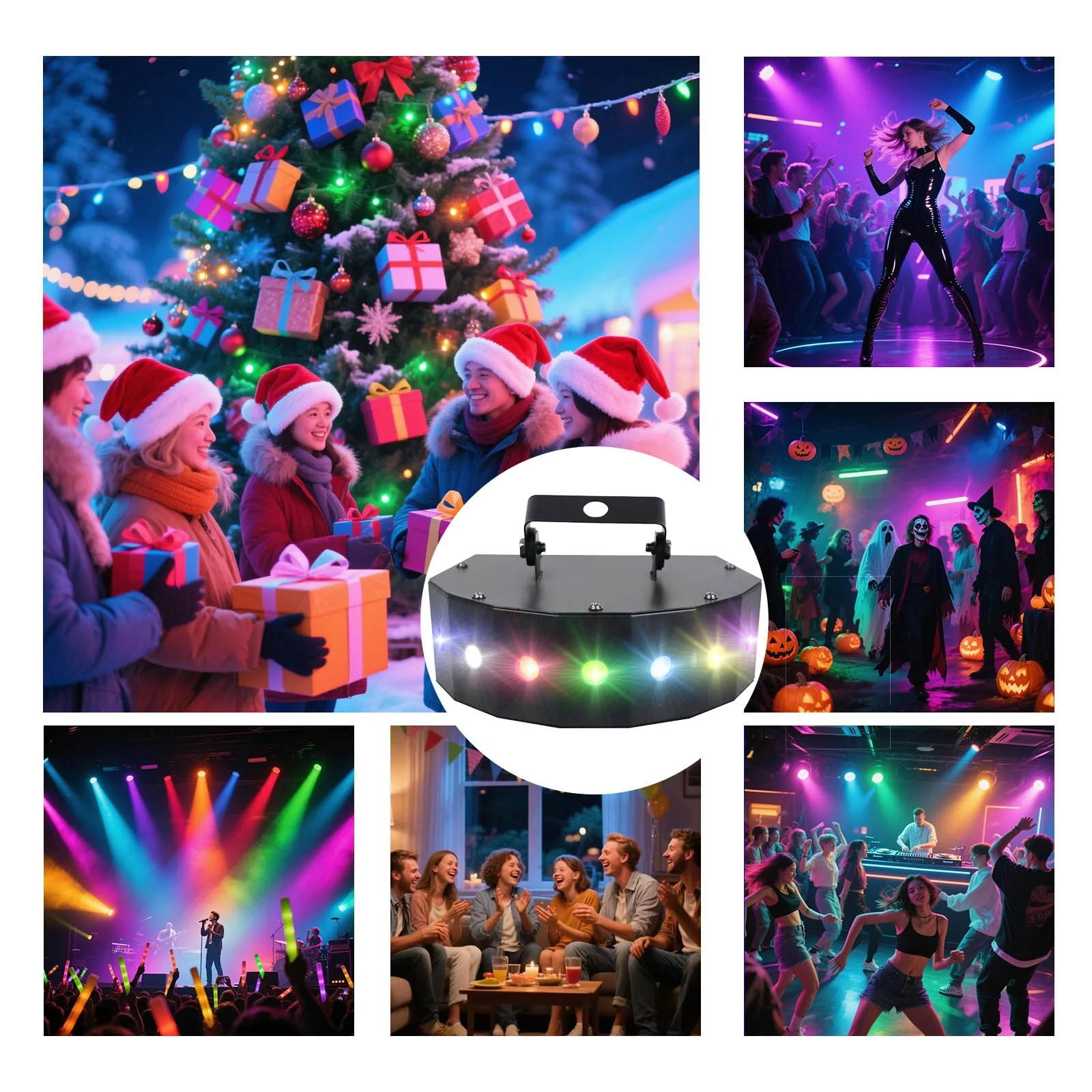 Stage Strobe Light,105W LED Stage Lights,Sound Activated and Auto Mode, Stage Lighting for Bars Birthday Wedding Halloween with Remote Control (RGB Light) RGB Light - Image 3