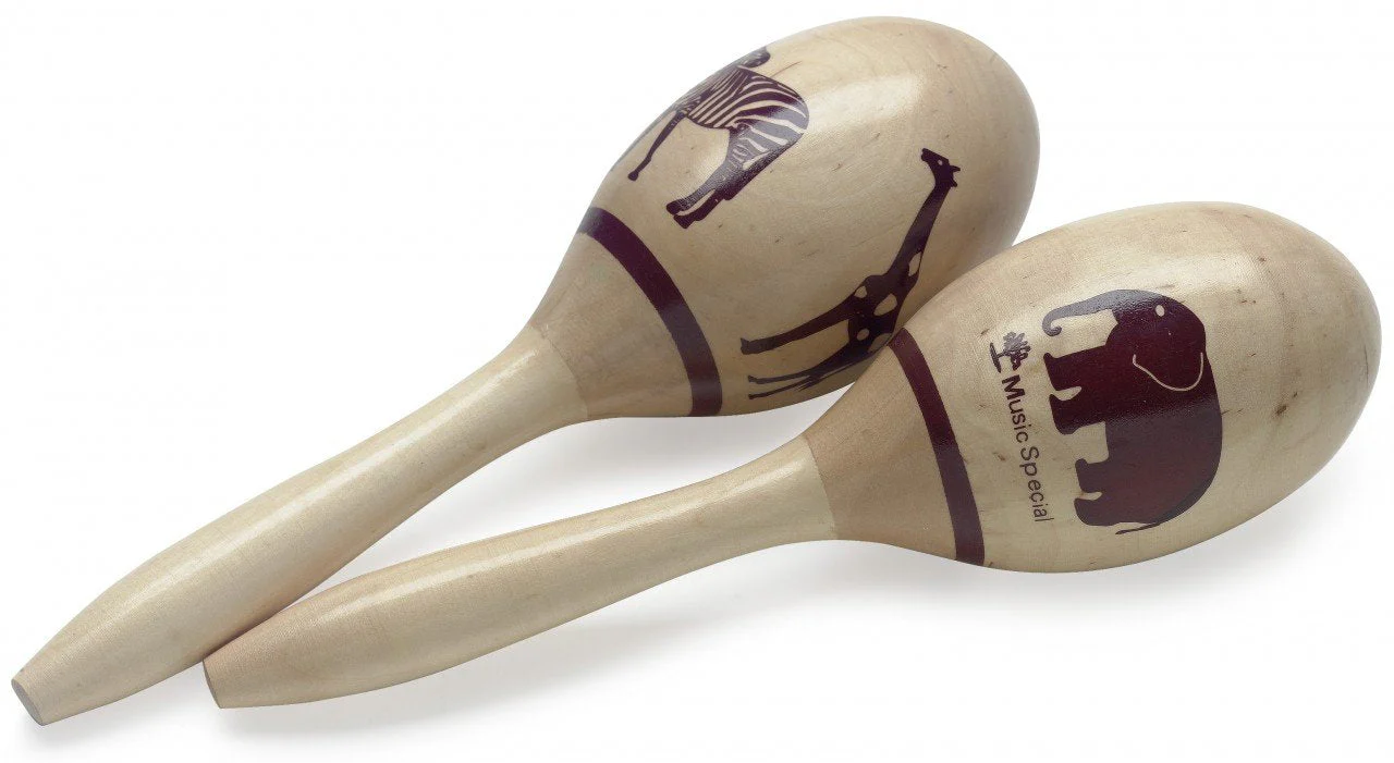 Stagg MRW-23 AFRICA Wooden 23cm Maracas, Africa Graphic African