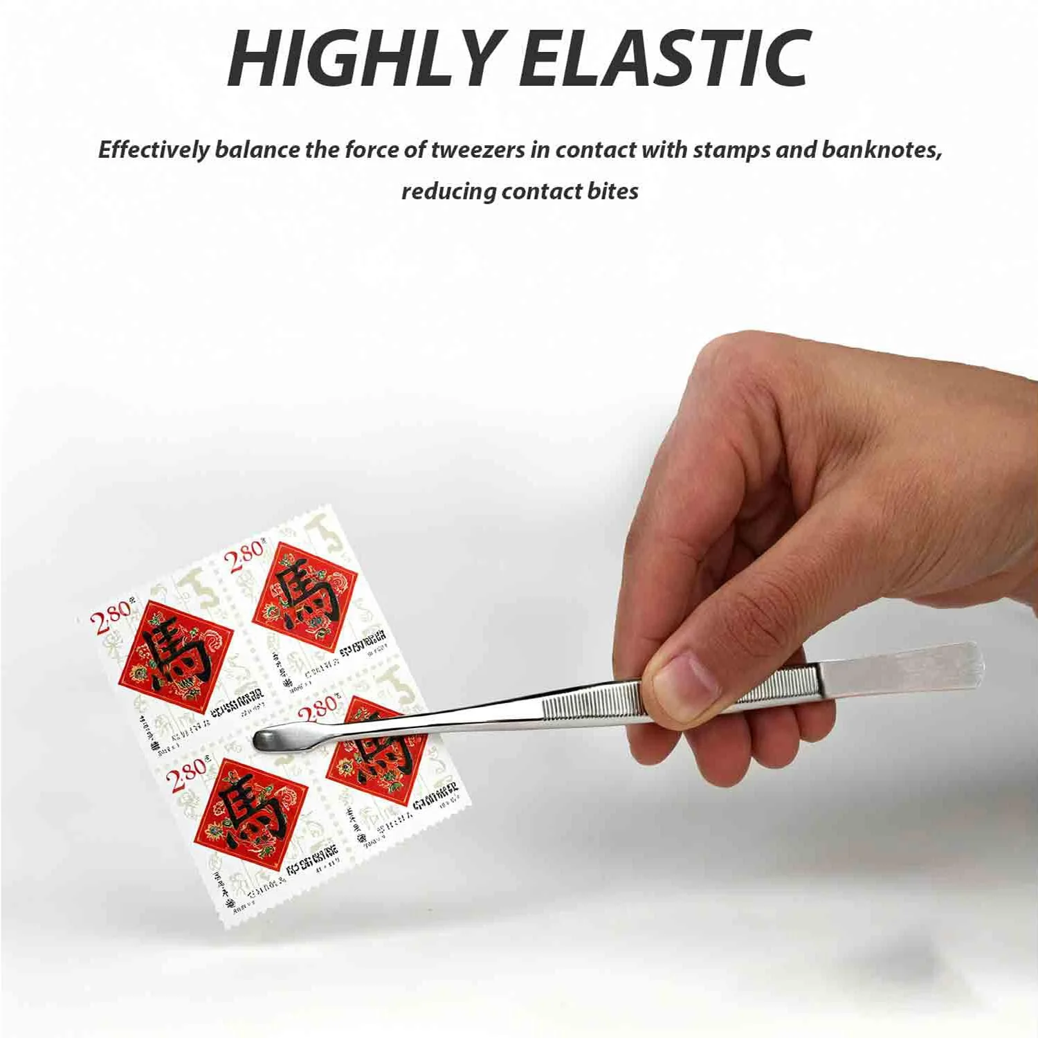 STAMPS Tweezers Long - 11.5cm Spoon Tweezers Stainless Steel Curved & Large Ideal for Stamps, Clay Tools, & Model Making Collector Tools - Image 5