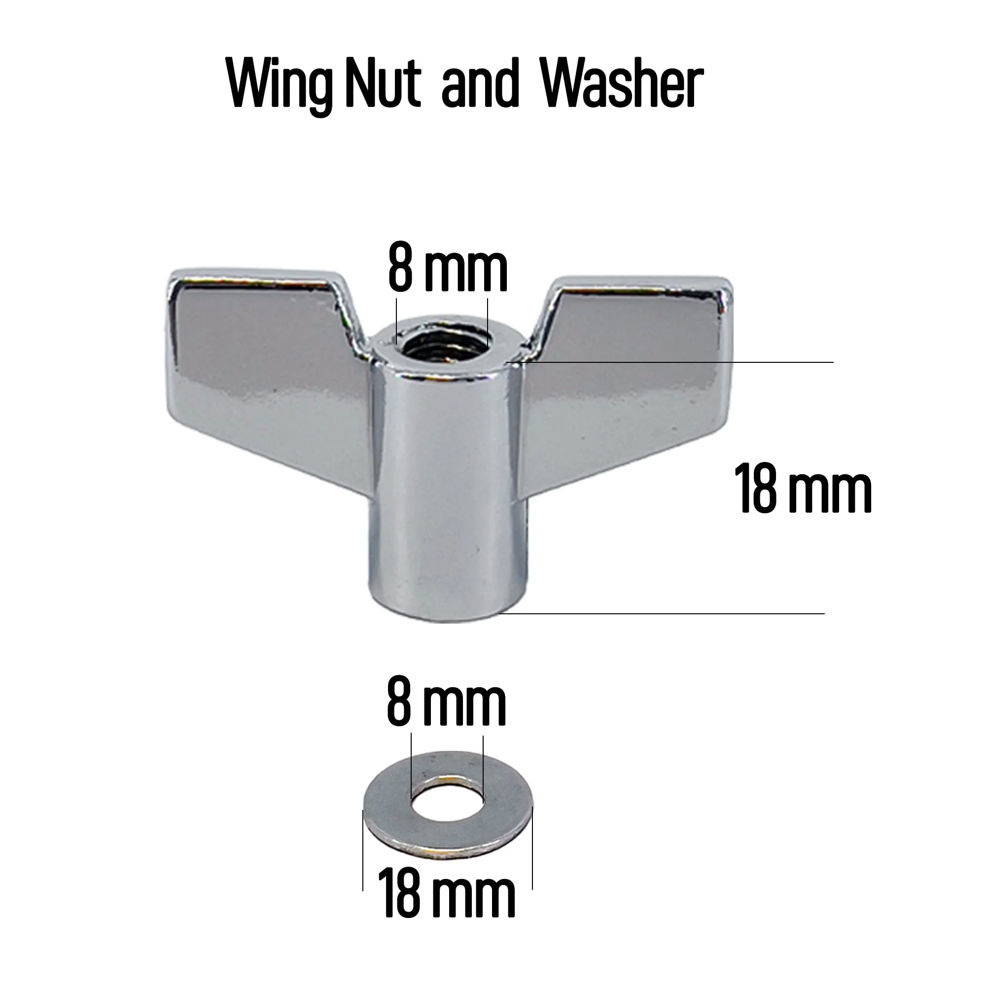 Standard Cymbal Replacement Accessories Set 21pcs - Hi-Hat Clutch, Cymbal Felts, Sleeves, Wing Nuts, Quick release Cymbel Nuts, Drum key & Washers for Drum Set Cymbal (Blue) Blue - Image 5