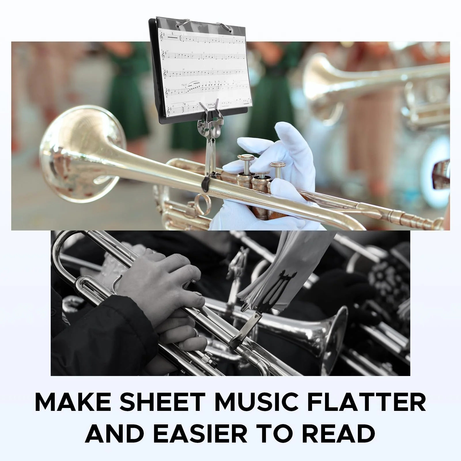 Starfavor Flip Folder for Marching Band Music Flip Folio Folder with 10 Windows and 2 Holes 7.2 x 6.4 Inches Black for Gigs Perfomance Music Exercises Lessons - Image 6