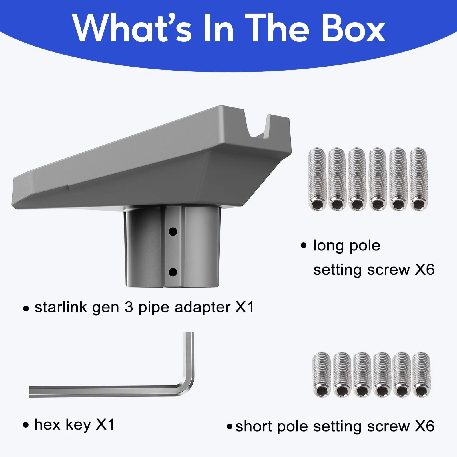 Starlink Gen 3 Pipe Adapter, Starlink Gen 3 Mount, Upgraded Thickened Starlink Pole Mount Adapter Kit for Starlink Gen 3 Standard Dish, Easy Installation Starlink Mounting Kit for Starlink Gen3 Gray - Image 5