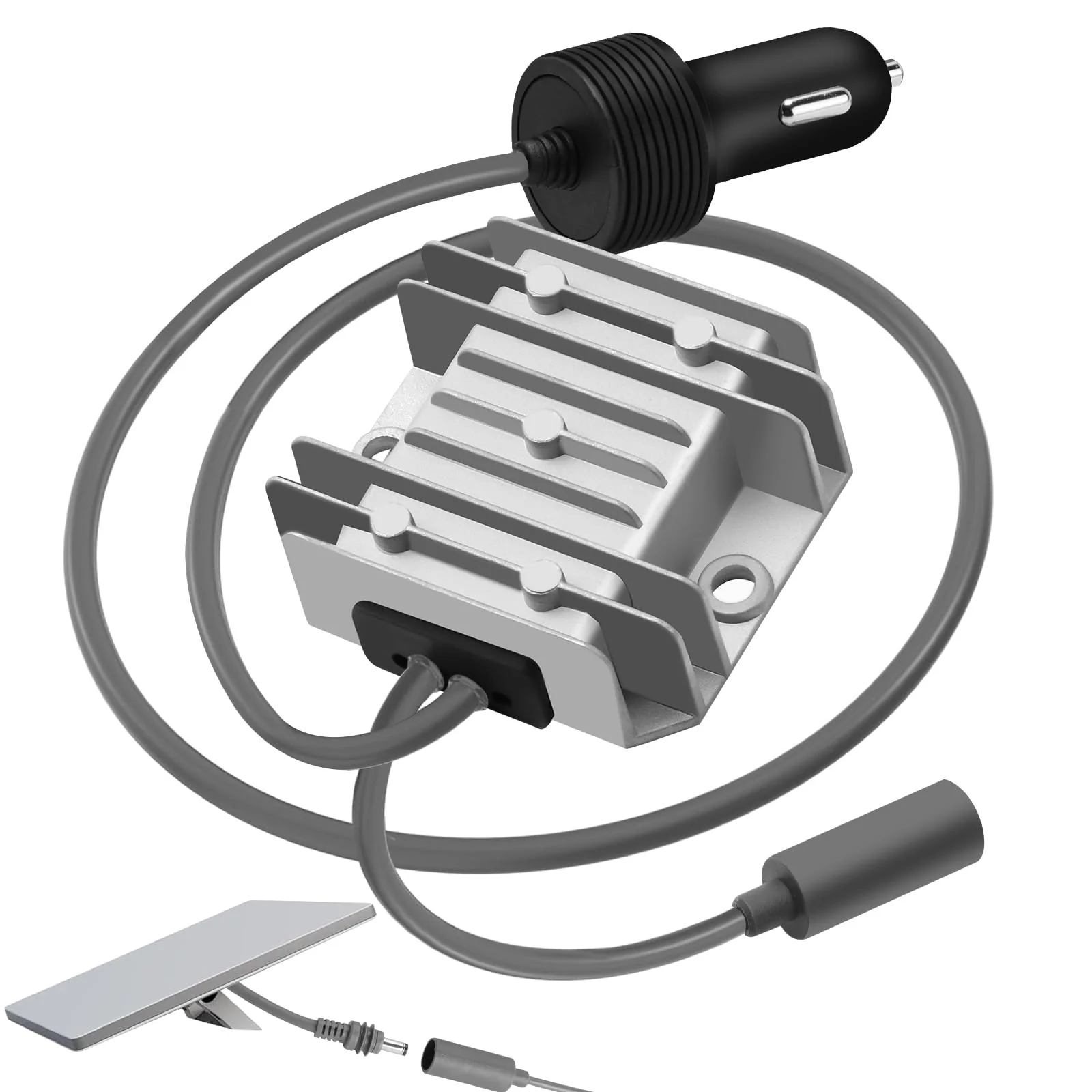 Starlink Mini Car Adapter with 12V to 30V 3.5A Step Up Converter [Supports up to 150FT Extension Cable] Starlink Mini 12V Adapter, Car Charger, Ideal for RV, Boat, Trailer Silver