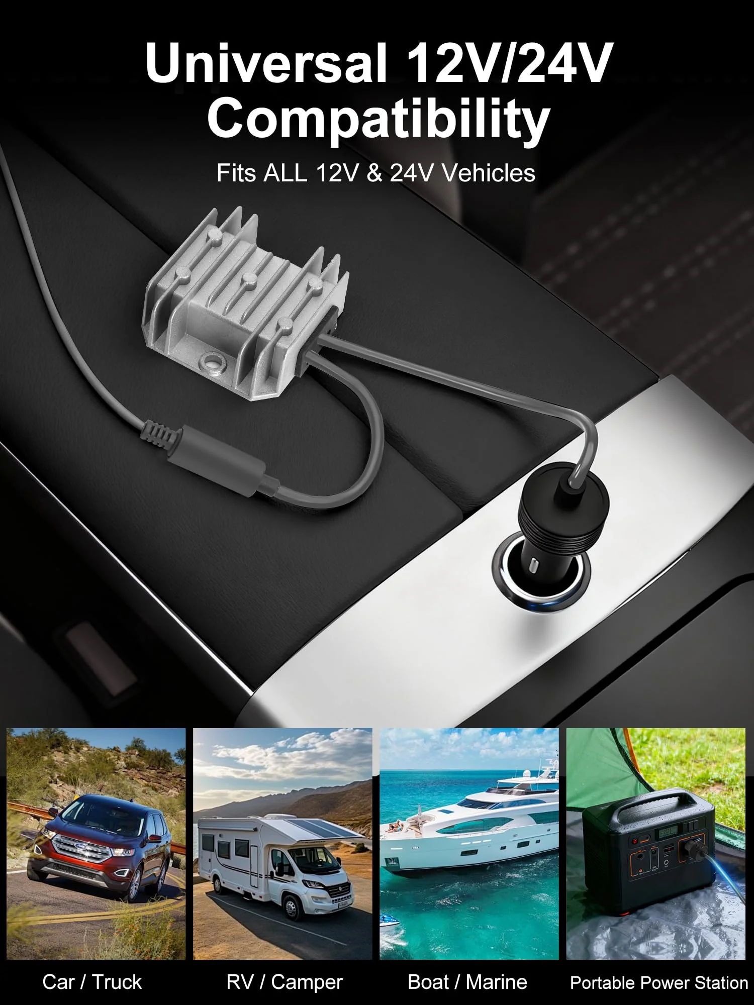 Starlink Mini Car Adapter with 12V to 30V 3.5A Step Up Converter [Supports up to 150FT Extension Cable] Starlink Mini 12V Adapter, Car Charger, Ideal for RV, Boat, Trailer Silver - Image 7