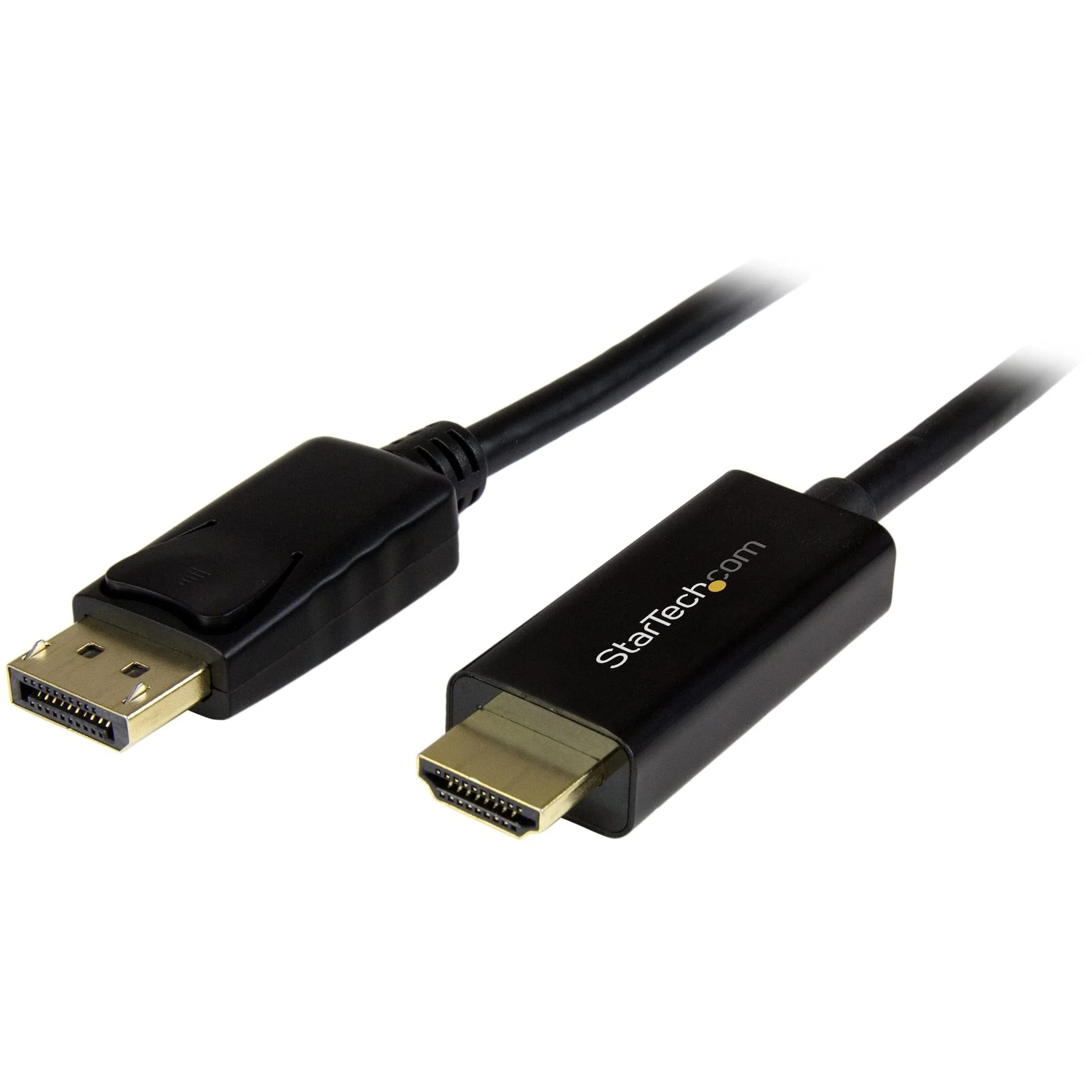 StarTech.com 10ft (3m) DisplayPort to HDMI Cable - 4K 30Hz - DisplayPort to HDMI Adapter Cable - DP 1.2 to HDMI Monitor Cable Converter - Latching DP Connector - Passive DP to HDMI Cord (DP2HDMM3MB)