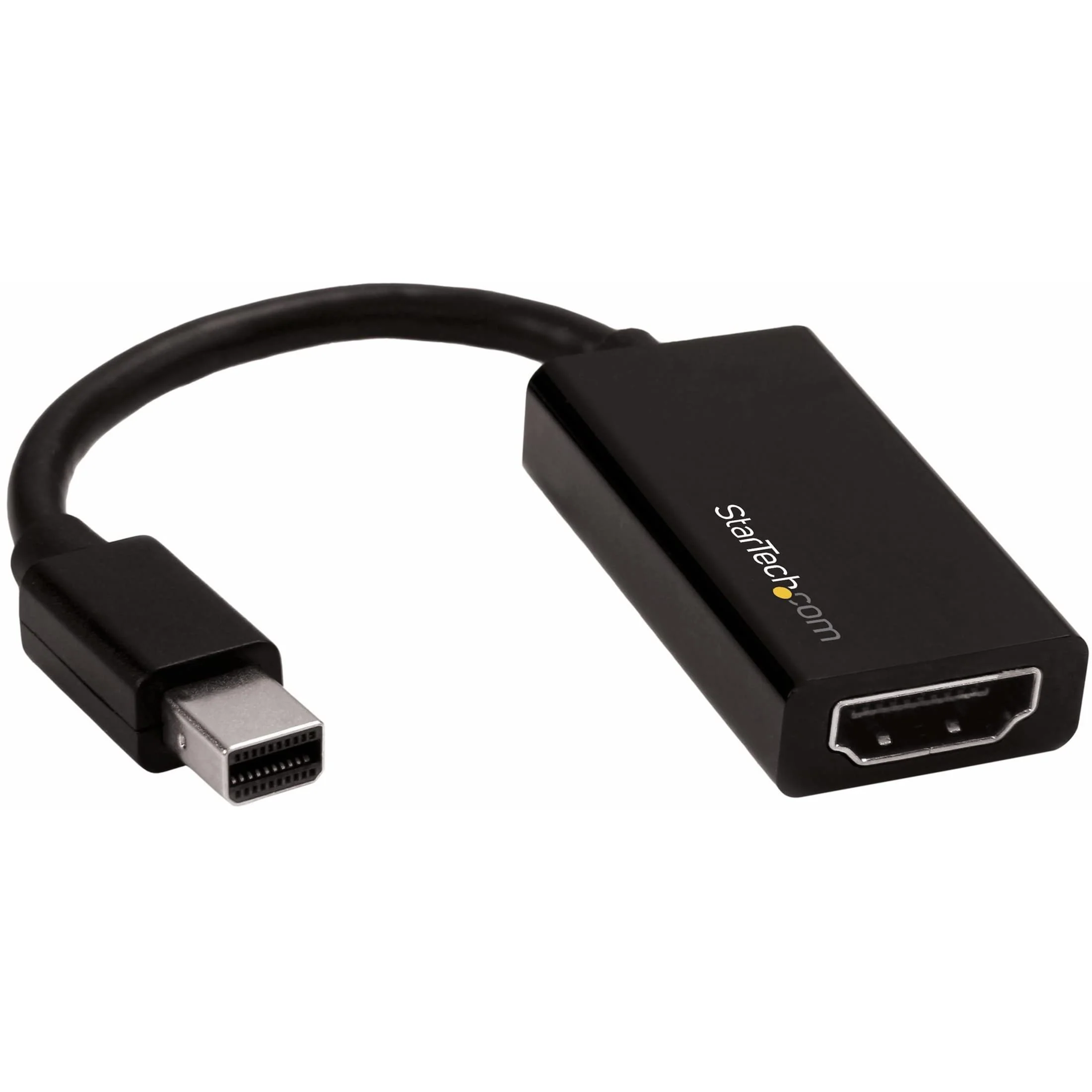 StarTech.com Mini DisplayPort to HDMI Adapter, 4K 60Hz, 1080p 240Hz, Thunderbolt to HDMI Adapter Cable Converter for mDP or Thunderbolt 1 & 2 MacBooks, MacBook Air, Mac Mini, Microsoft Surface Pro 1-6 Black