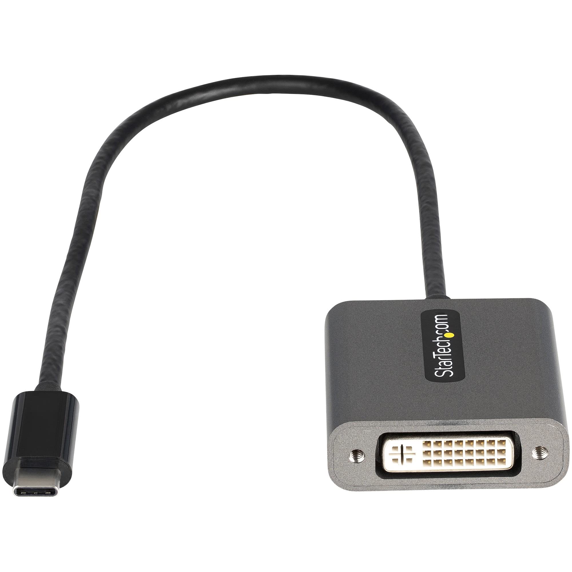 StarTech.com USB C to DVI Adapter - 1920x1200 USB Type C to DVI-D Display/Monitor Video Converter, USB-C Dongle, Thunderbolt 3 Compatible, 12" Attached Cable - Upgraded Version of CDP2DVI (CDP2DVIEC) - Image 2