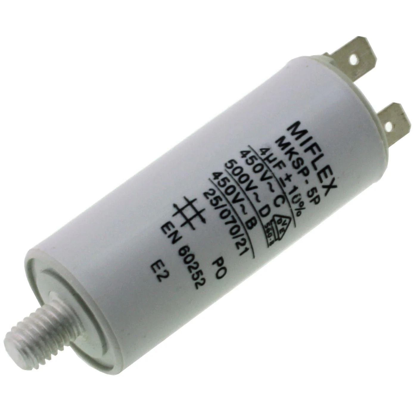 Starting Capacitor Motor Capacitor 0.68μF - 200μF 450V; Miflex, 0.68uF - 100uF grey 4µF / 4uF gray