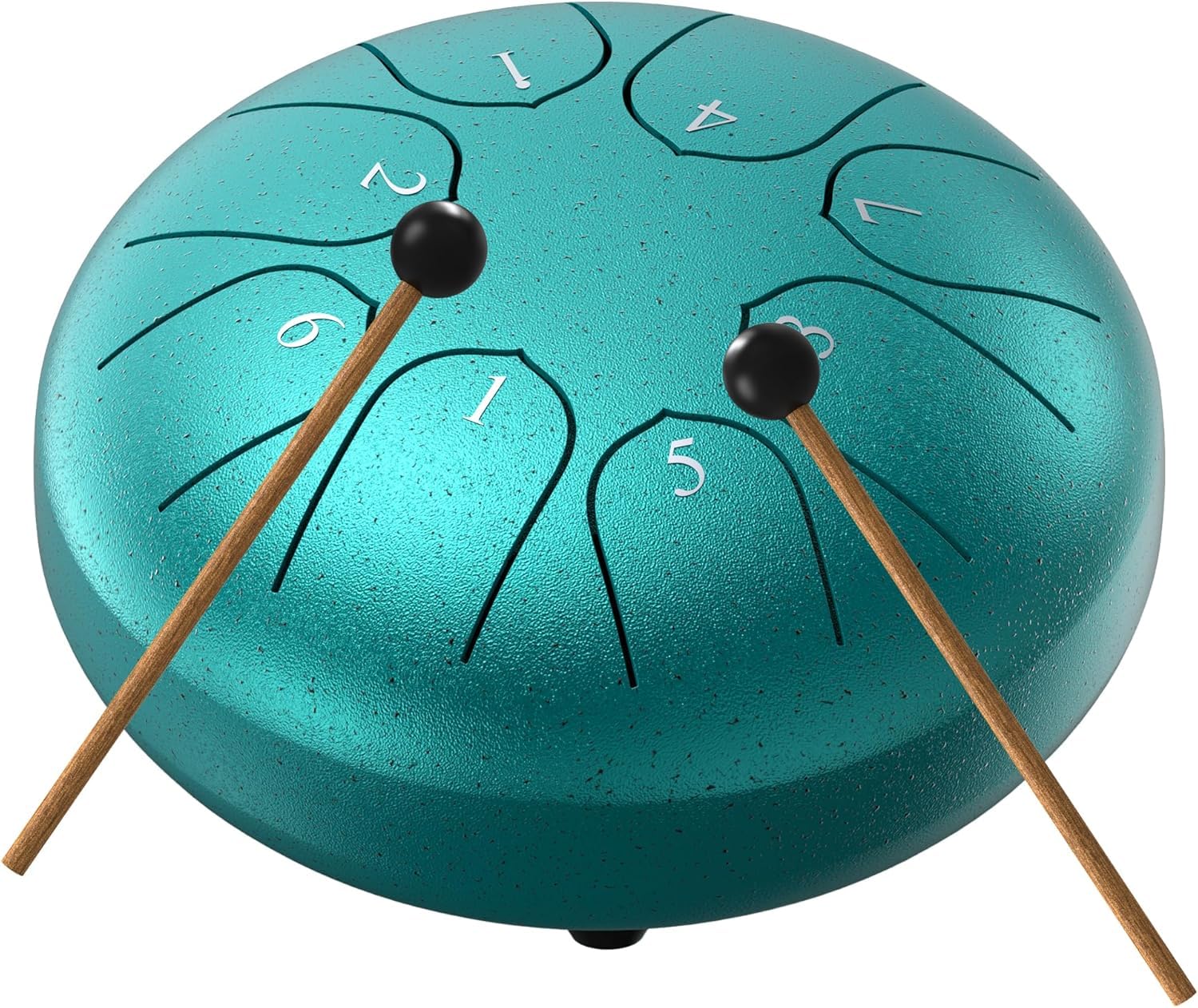 Steel Tongue Drum – 6 Inch 8 Notes Rain Drum for Outside Garden, Musical Percussion Instrument with Mallets, Music Book & Soft Carry Pouch, Panda Drum Gift for Kids & Adults
