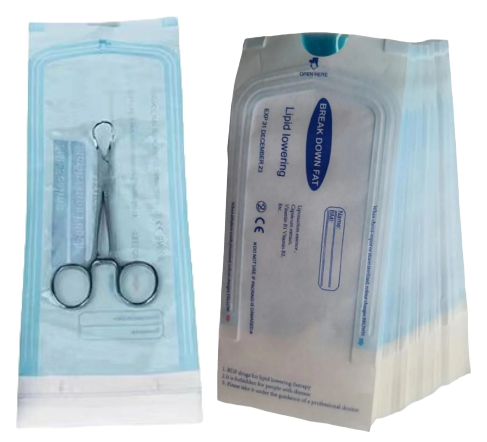 Sterilization Bags, 60 Pieces Self Sealing Sterilization Bags, Disinfectant Bags for Autoclaves, Sterilization Bags, Bags